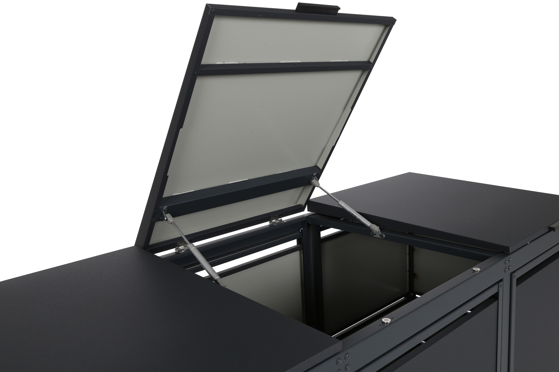Zabudowa kosza śmietnikowego TOP BOX Premium 2 x 240 l - antracytowy - 2 moduły Zabudowa kosza śmietnikowego TOP BOX Premium 2 x 240 l