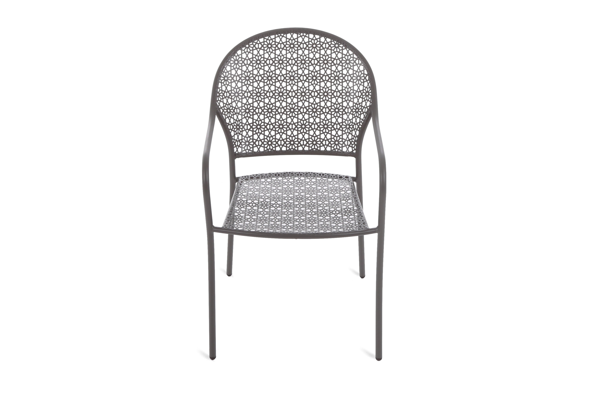 Krzesło ogrodowe metalowe Maja Round Grey