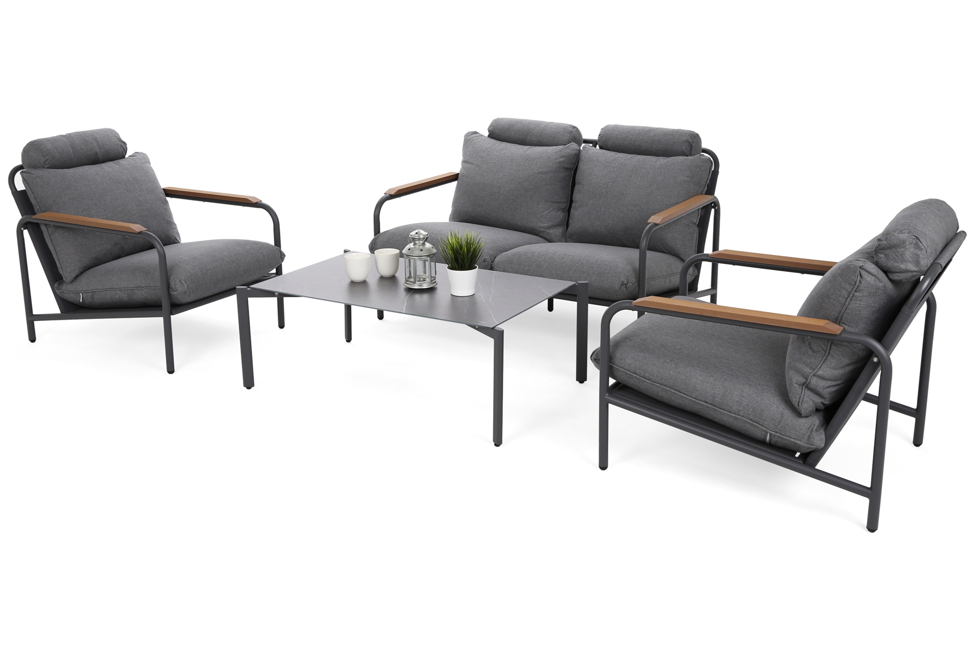 Meble ogrodowe aluminiowe Como Grey / Grey