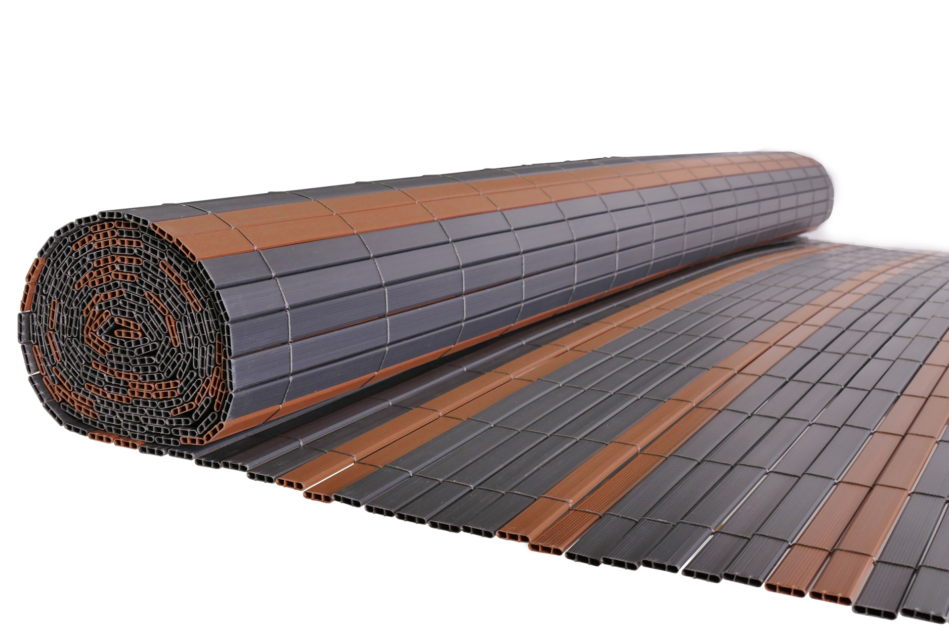 Mata PVC Regular na ogrodzenie 150 x 500 cm szaro-brązowa