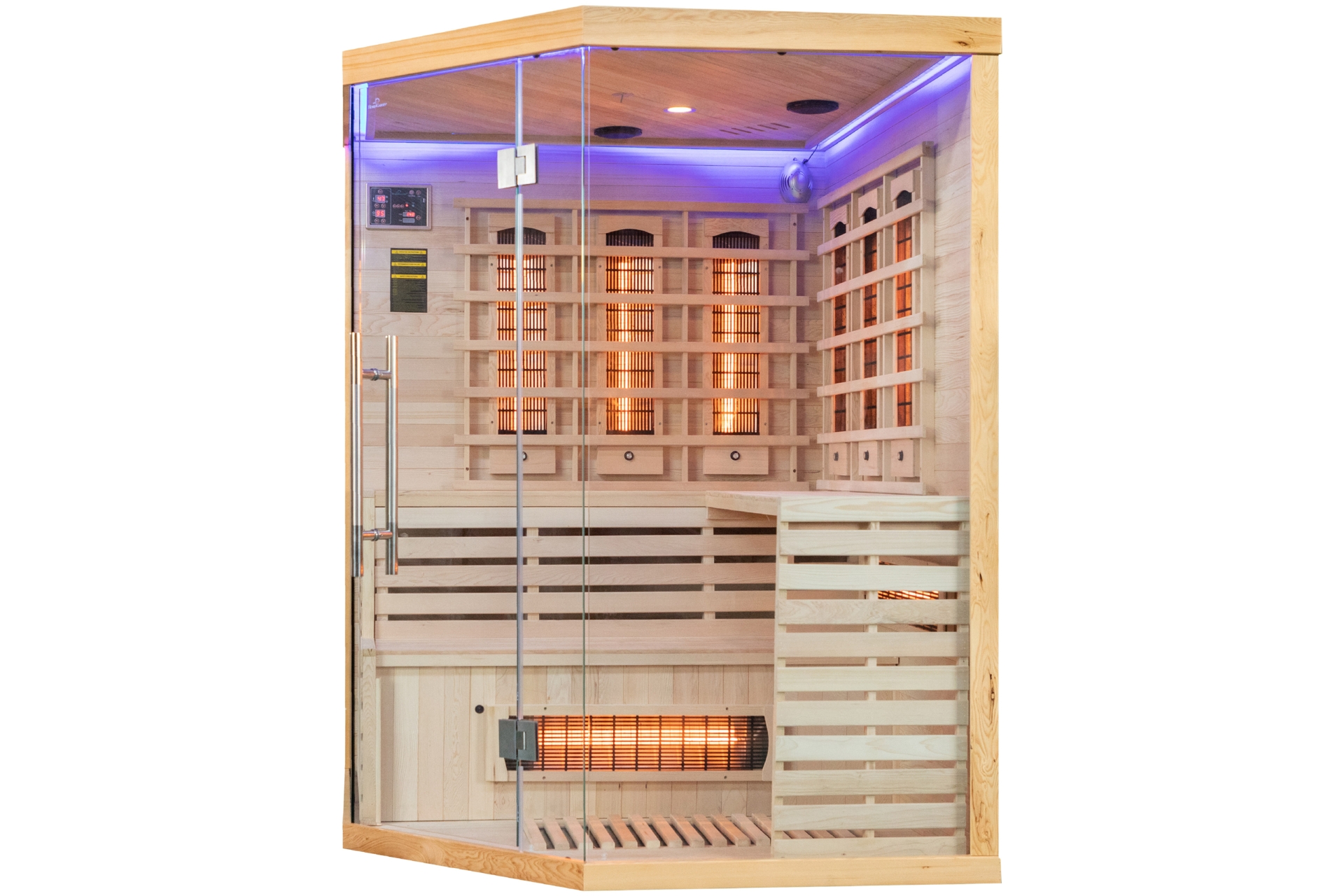 Sauna infrared narożna Nordum Solea 4-osobowa naturalna