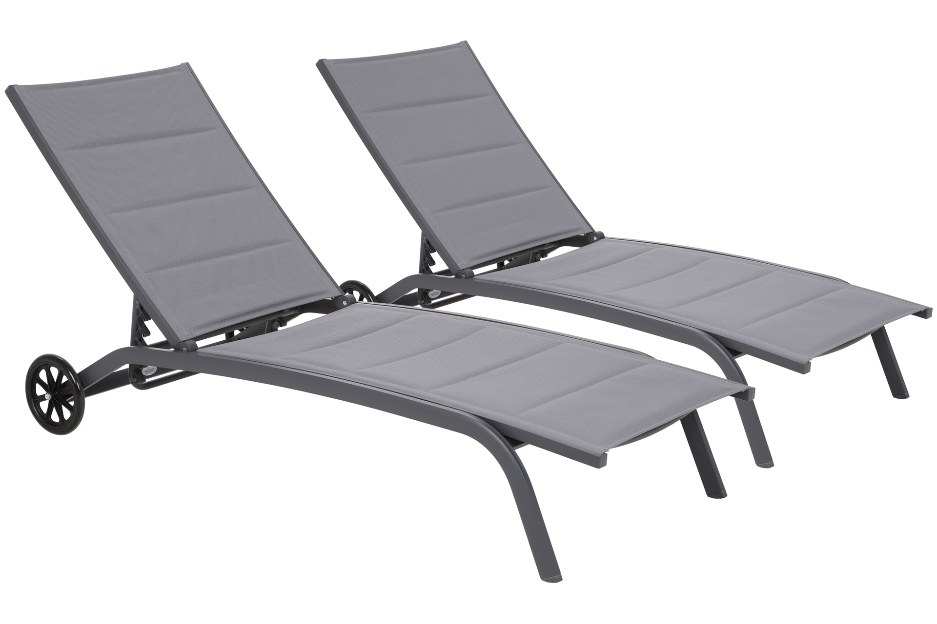 Zestaw leżaków ogrodowych aluminiowych Ibiza Grey / Window Grey