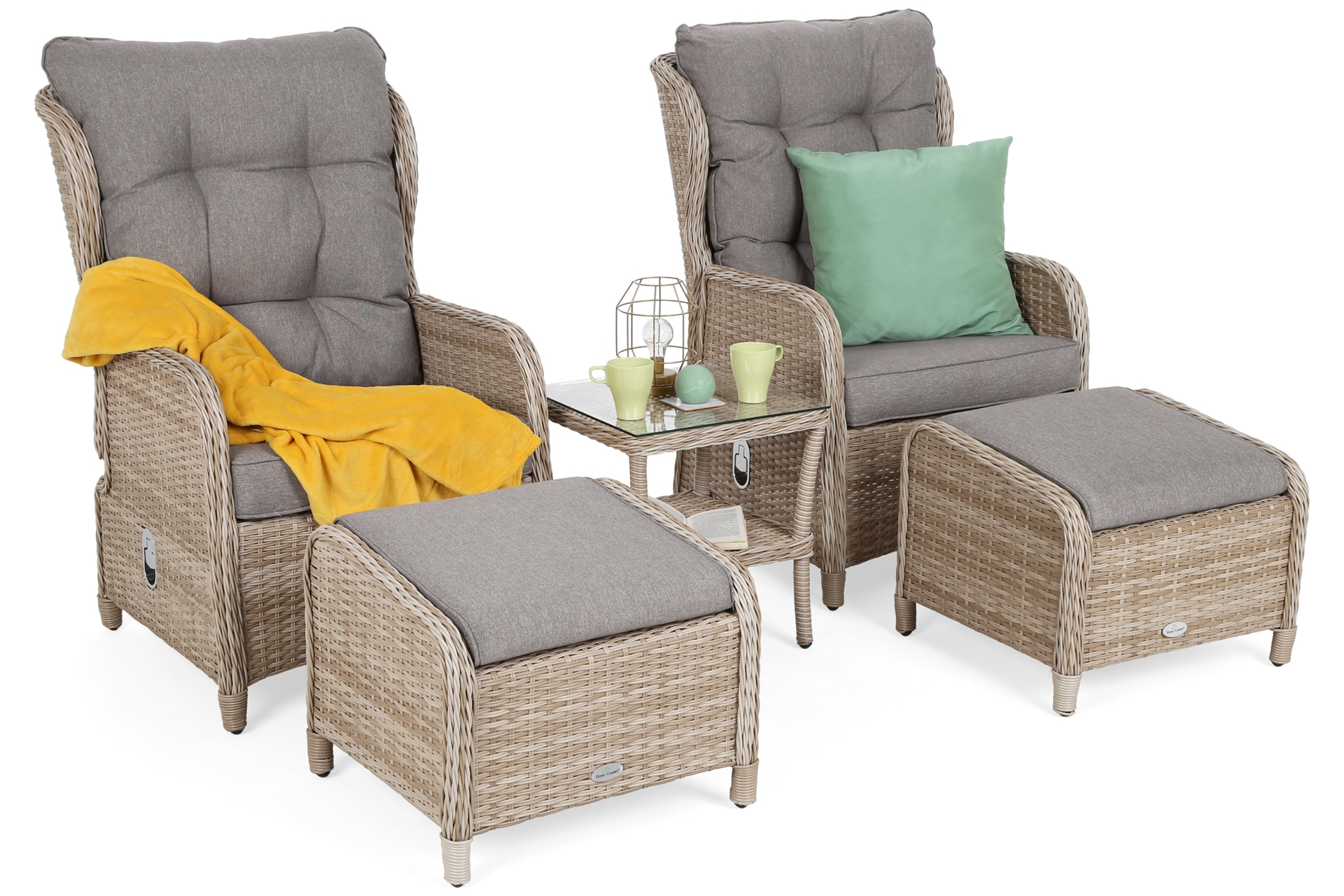 Meble ogrodowe technorattanowe Sofia Beige / Beige Melange