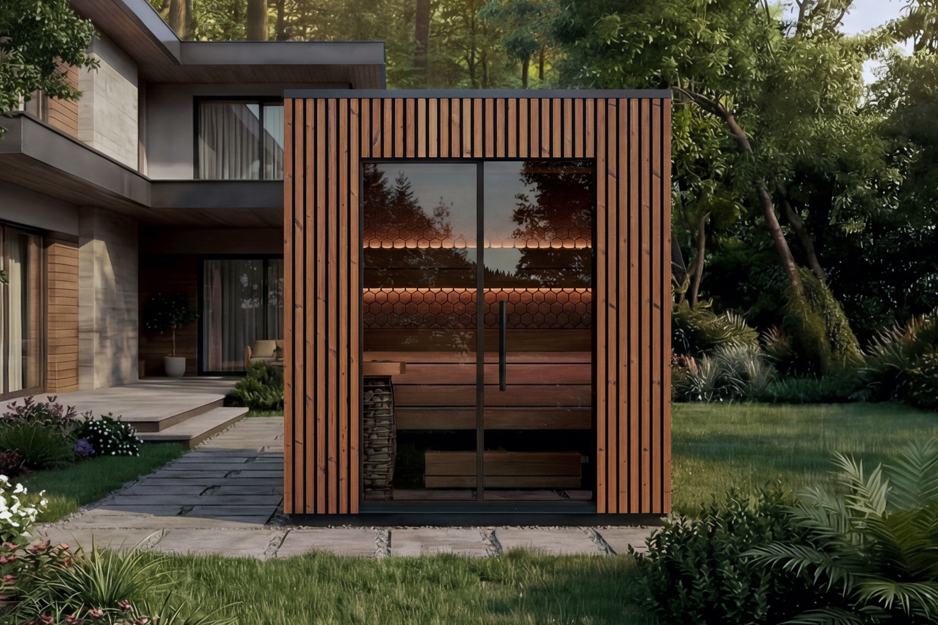 Sauna fińska zewnętrzna Leil® Saunas Viva 210 3-osobowa