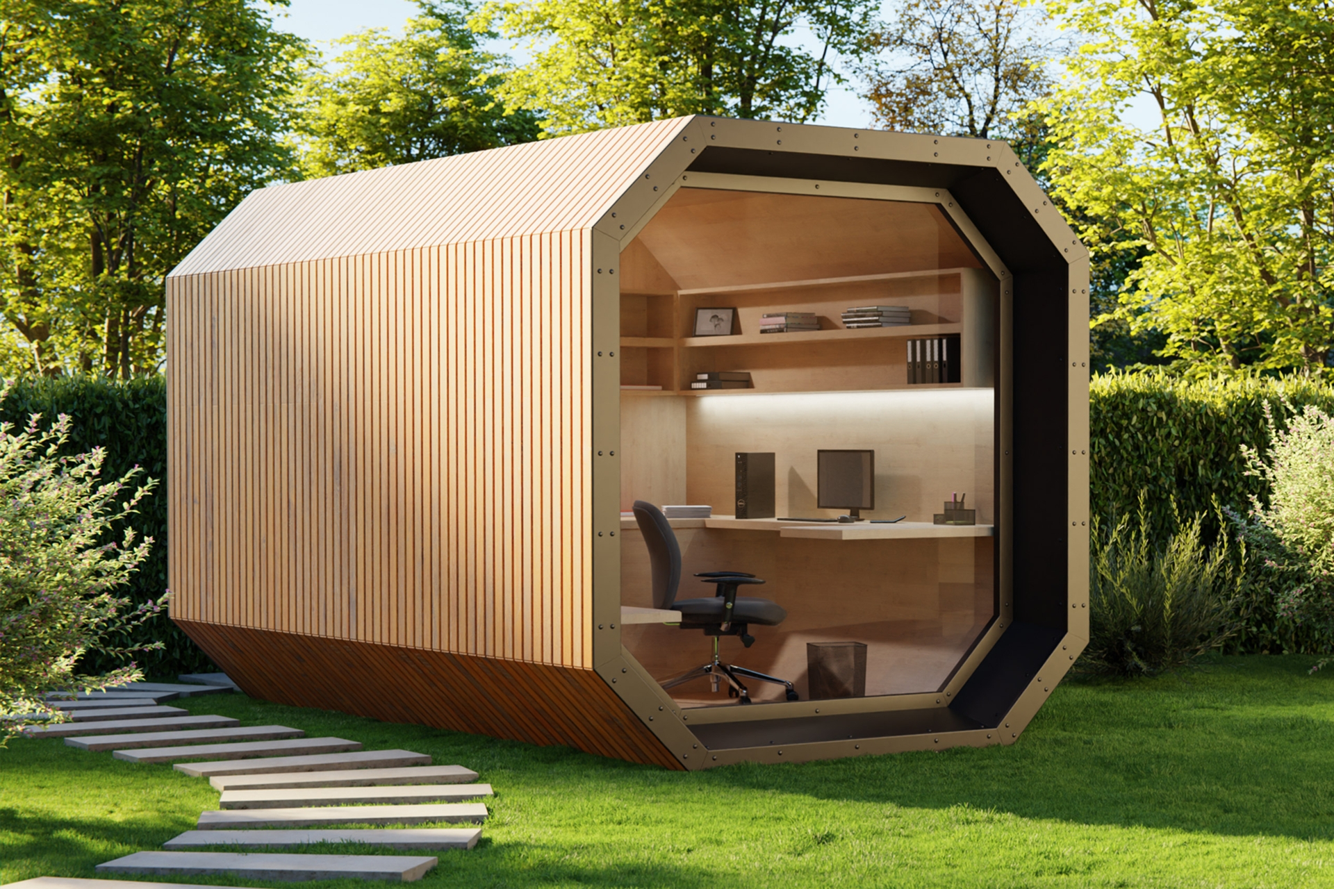 Biuro ogrodowe zewnętrzne Scandi 400 x 245 cm