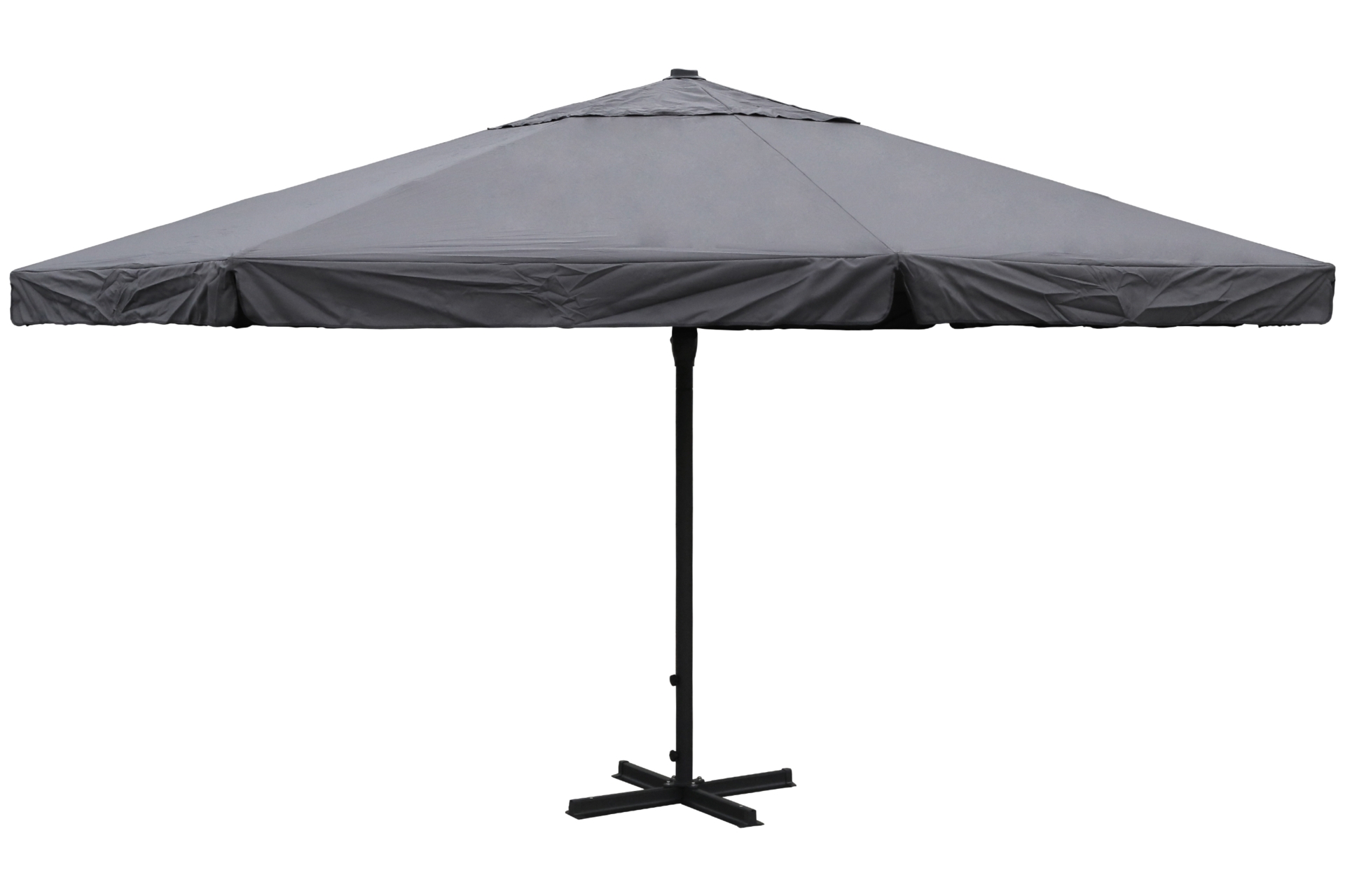 Duży parasol ogrodowy okrągły Ø 5 m szary