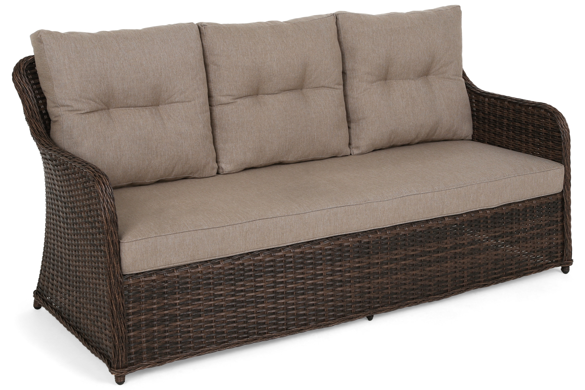 Meble ogrodowe technorattanowe Bergamo Brown Mat / Brown Melange