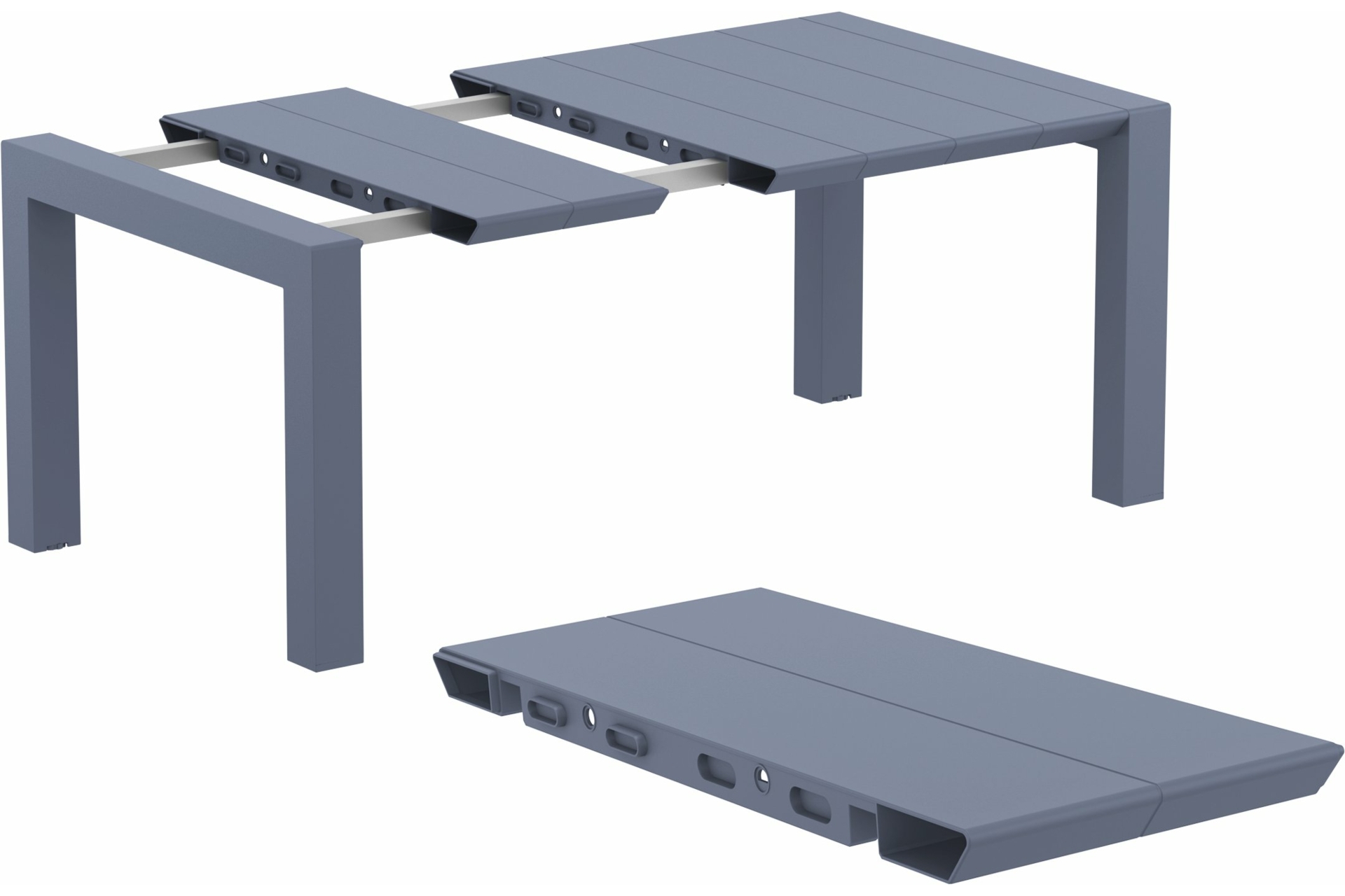 Stół Siesta Vegas 100+40 cm Dark Grey