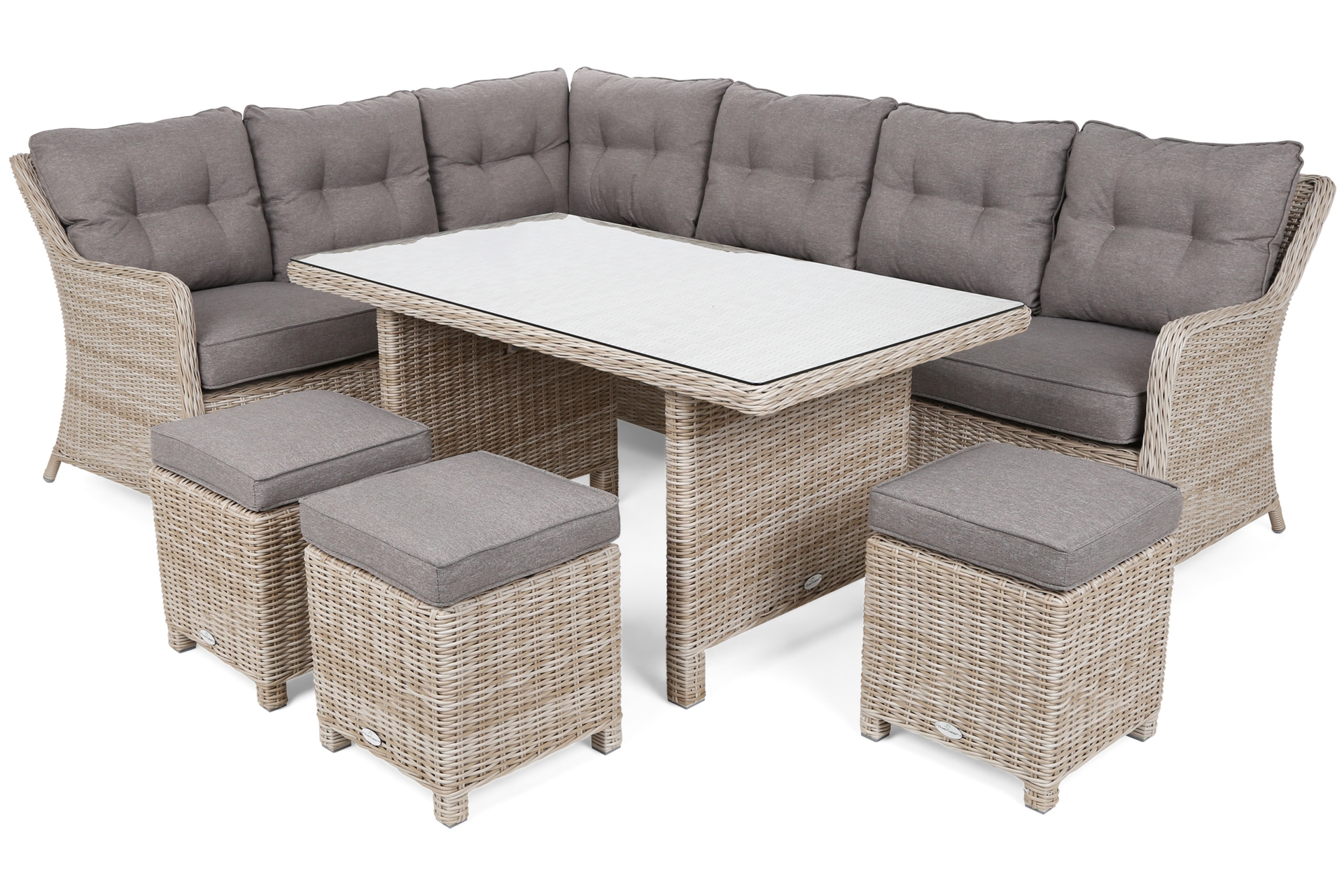 Narożnik ogrodowy technorattanowy California Beige / Beige Melange