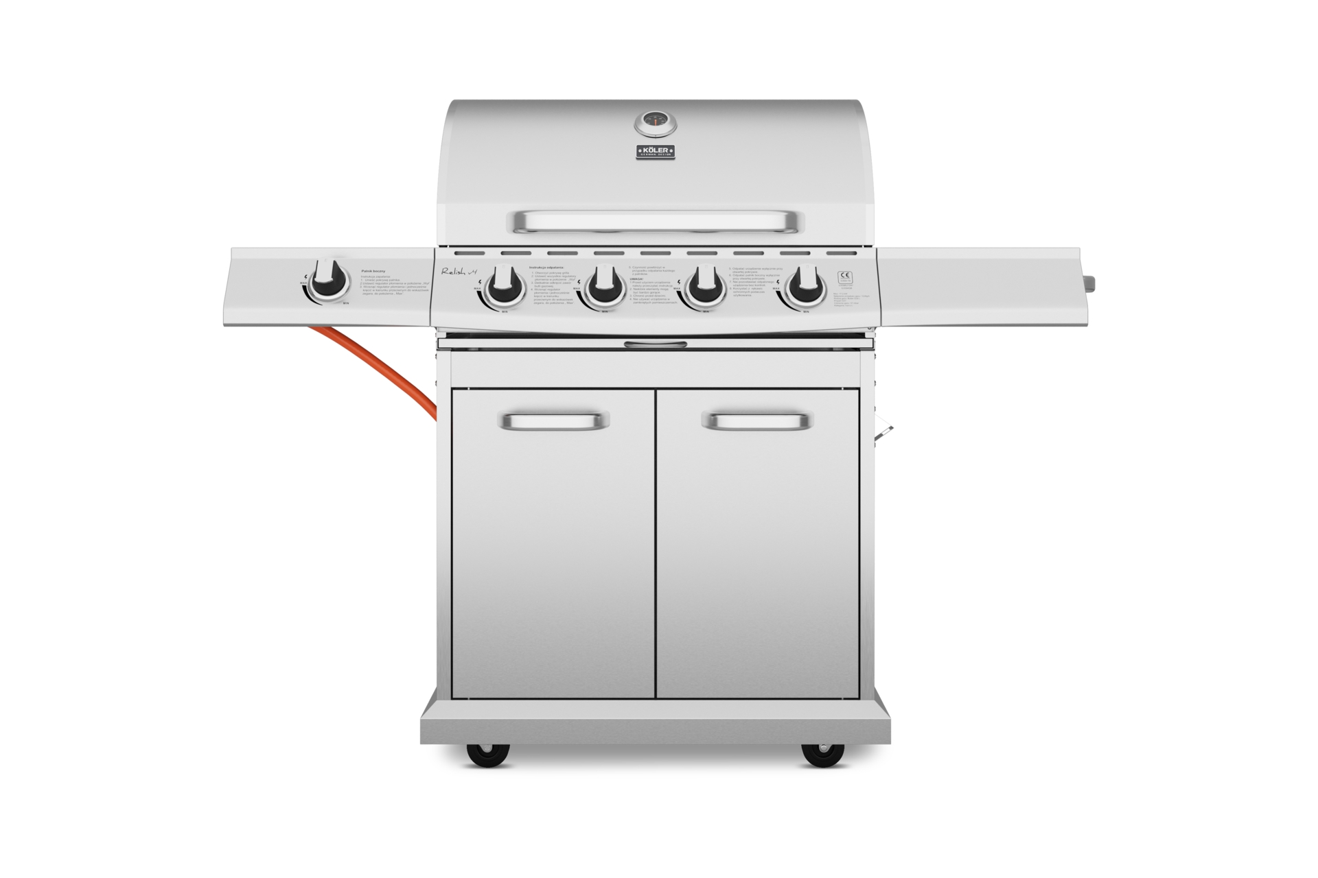 Grill gazowy Köler Relish V4 - srebrny - 17,2 kW Grill gazowy Köler Relish V4 Silver