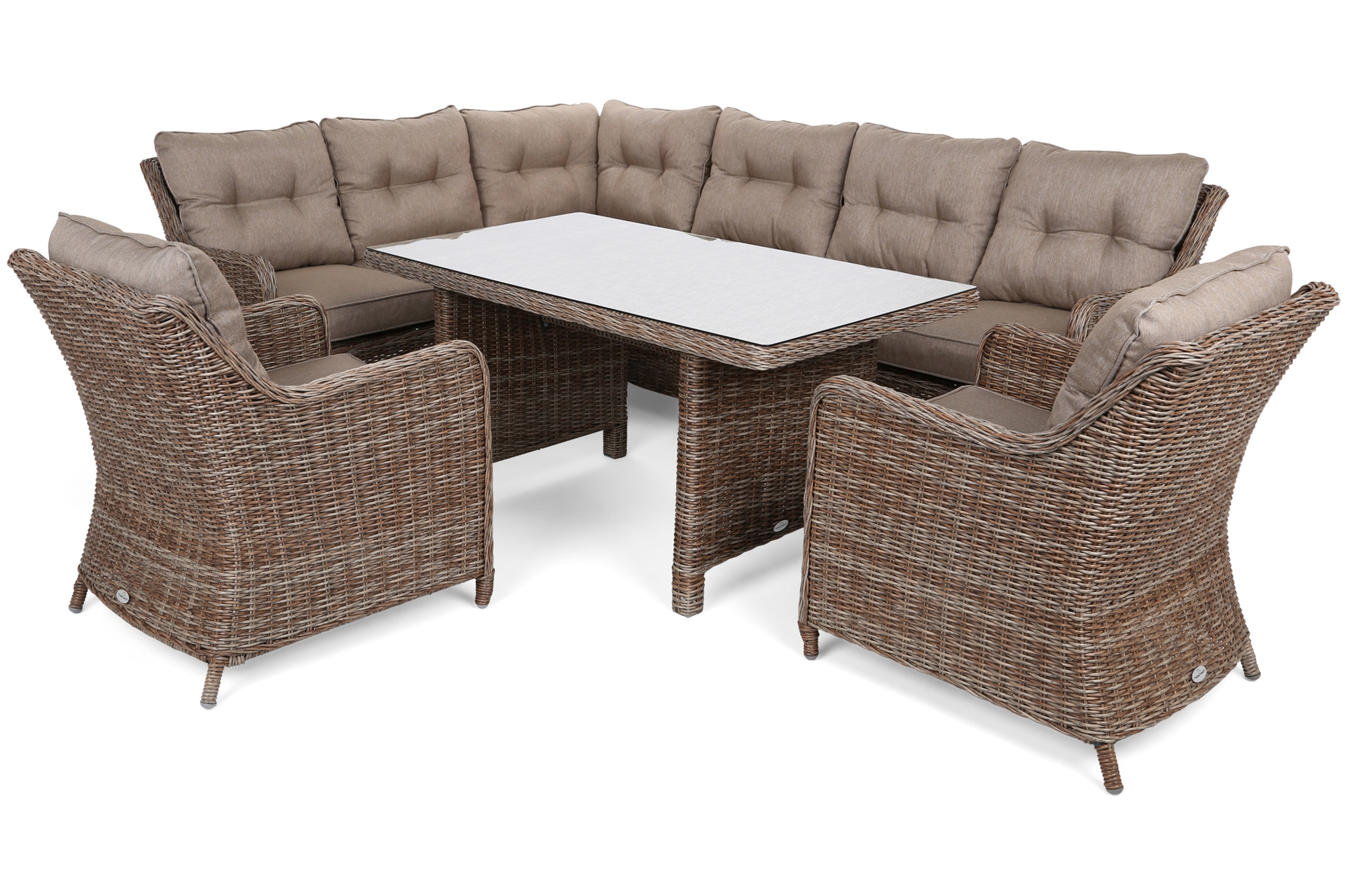 Narożny zestaw mebli ogrodowych lewy California Ginger / Brown Melange