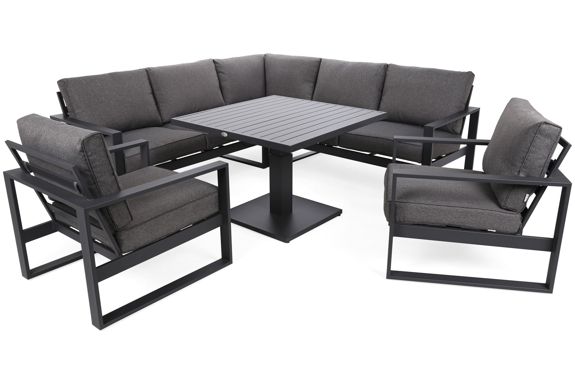 Narożne meble ogrodowe aluminiowe Sorrento Comfort Grey / Grey Melange