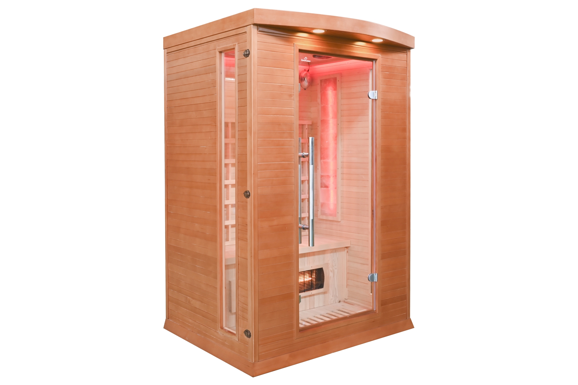 Sauna infrared Nordum Classic 2-osobowa WiFi brązowa - z panelami solnymi - z koloroterapią Sauna infrared Nordum Classic 2-osobowa WiFi brązowa