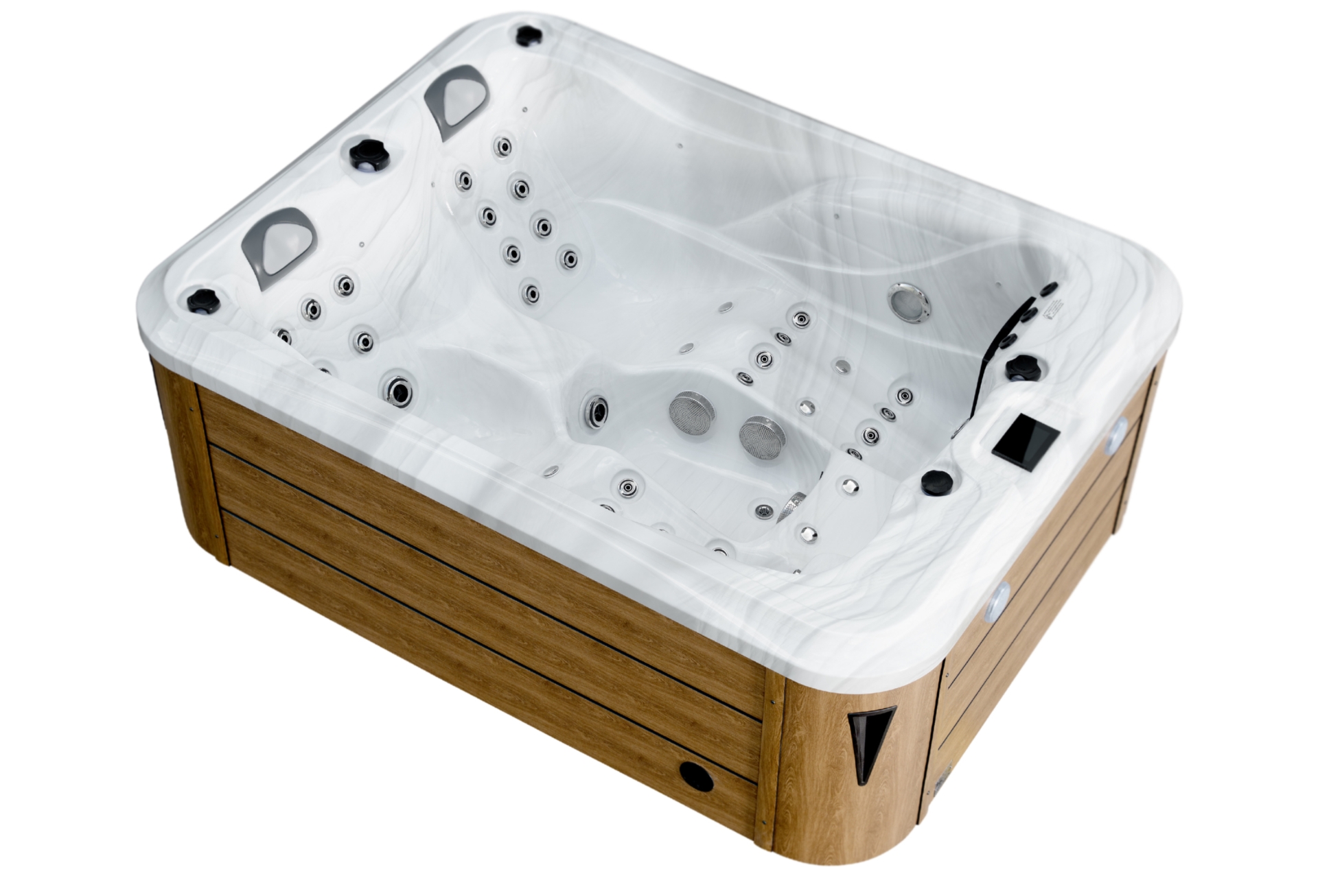 Wanna ogrodowa z hydromasażem Aquess Nevara 2752 3-osobowa Brown