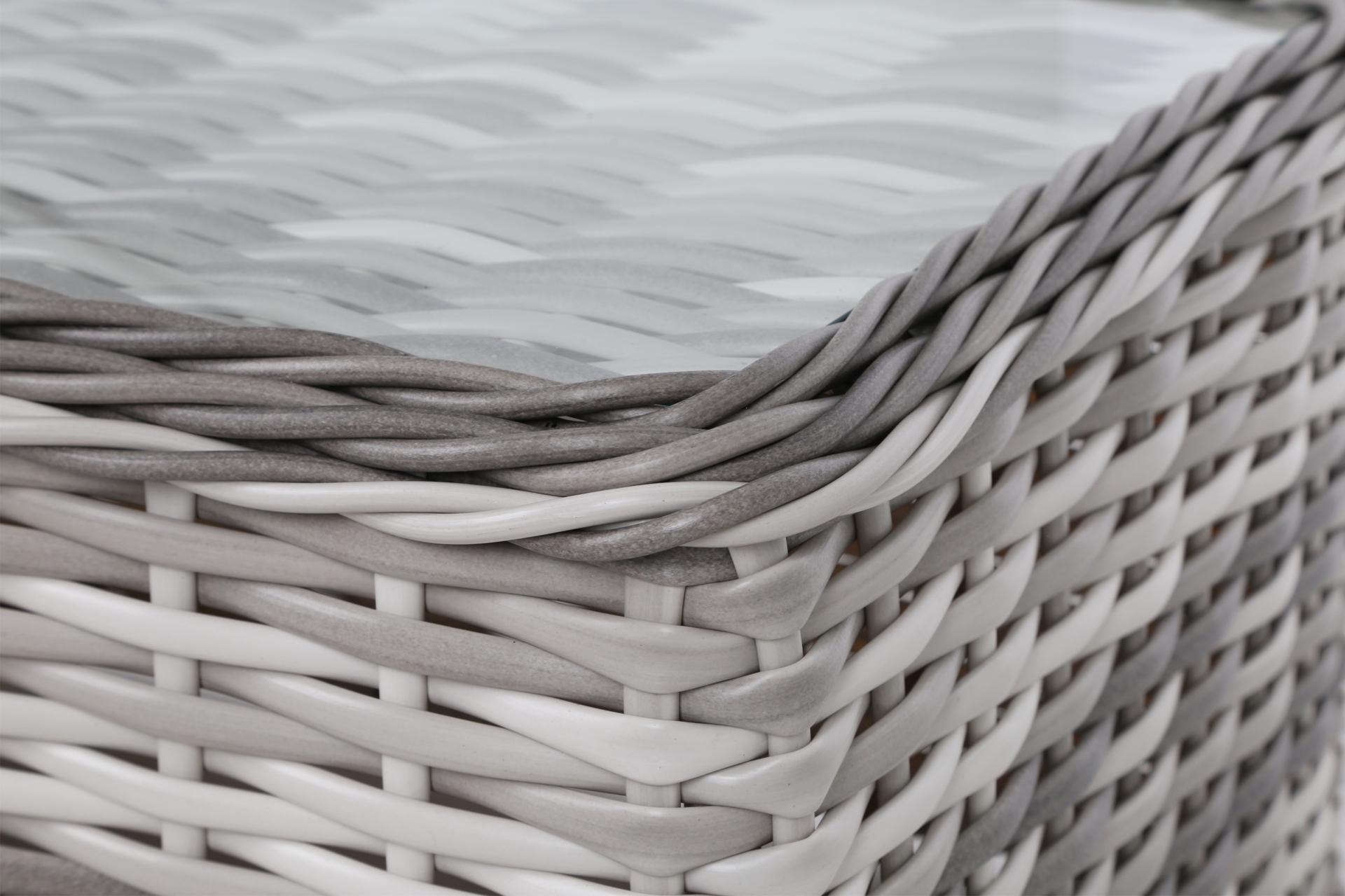 Meble ogrodowe technorattanowe Foggia Light Grey / Grey Melange