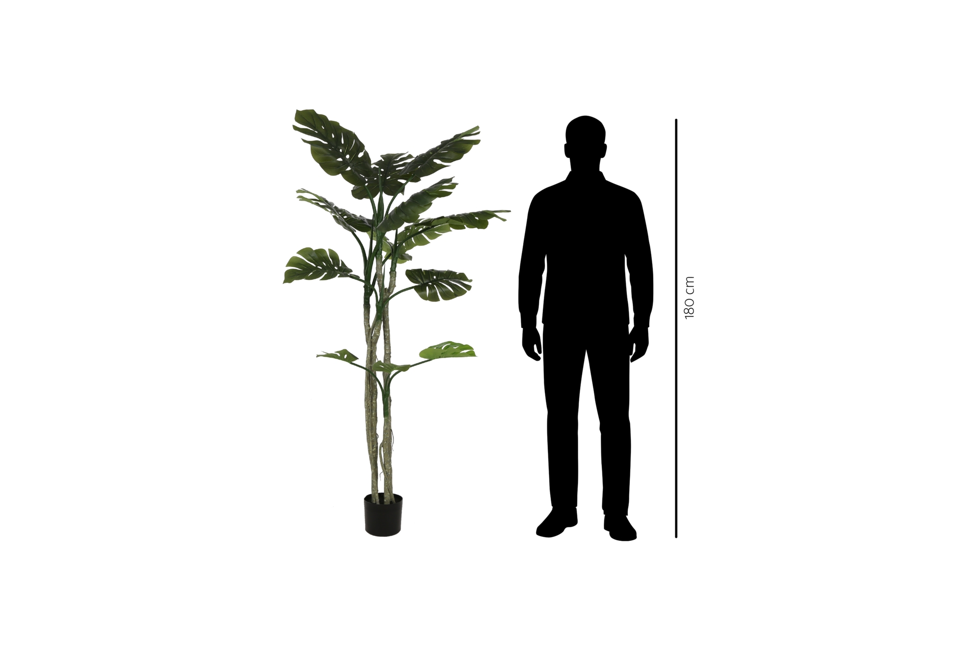 Sztuczna monstera wielopienna 180 cm