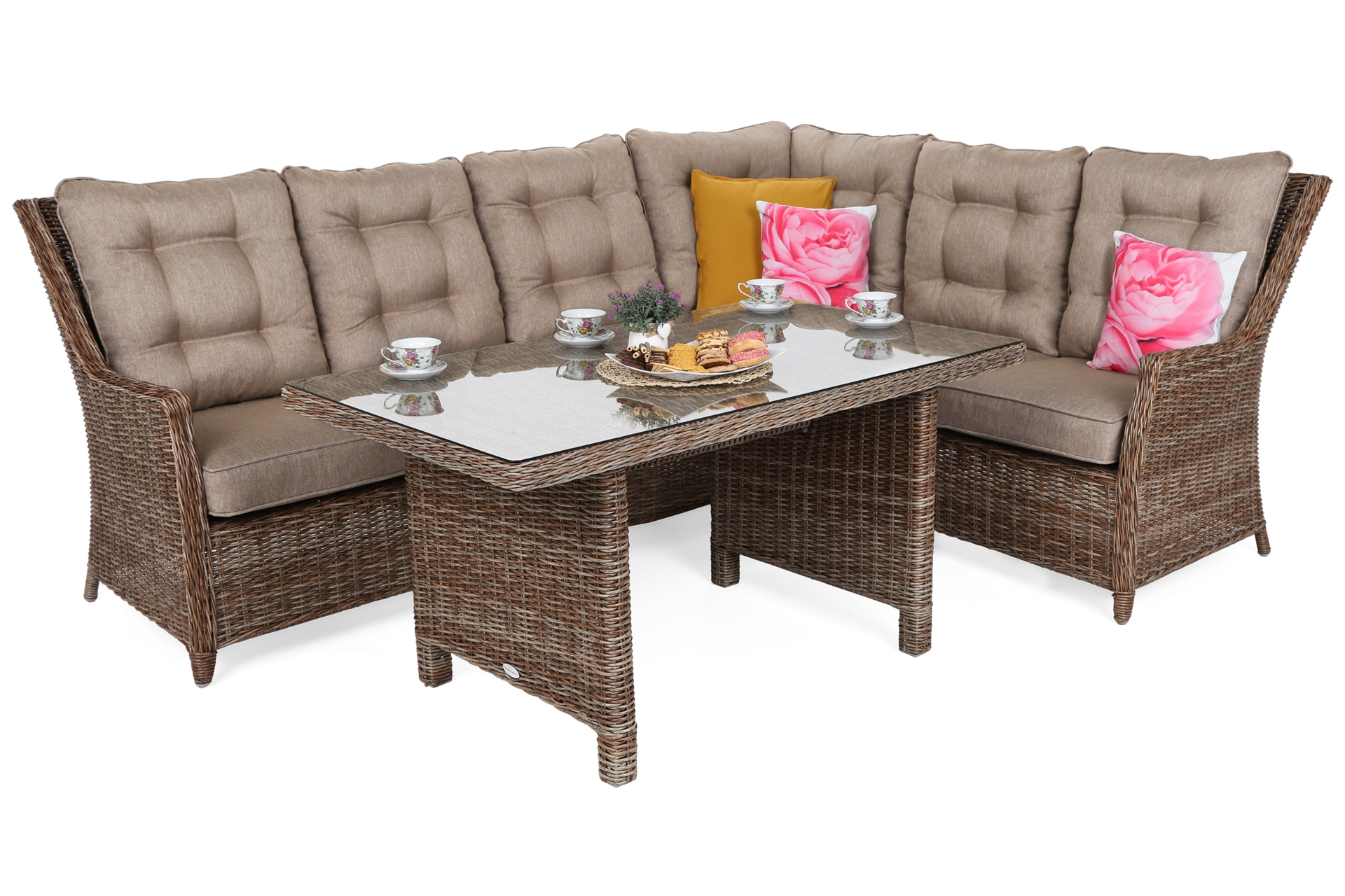 Narożnik technorattanowy prawy Alicante Ginger / Brown Melange