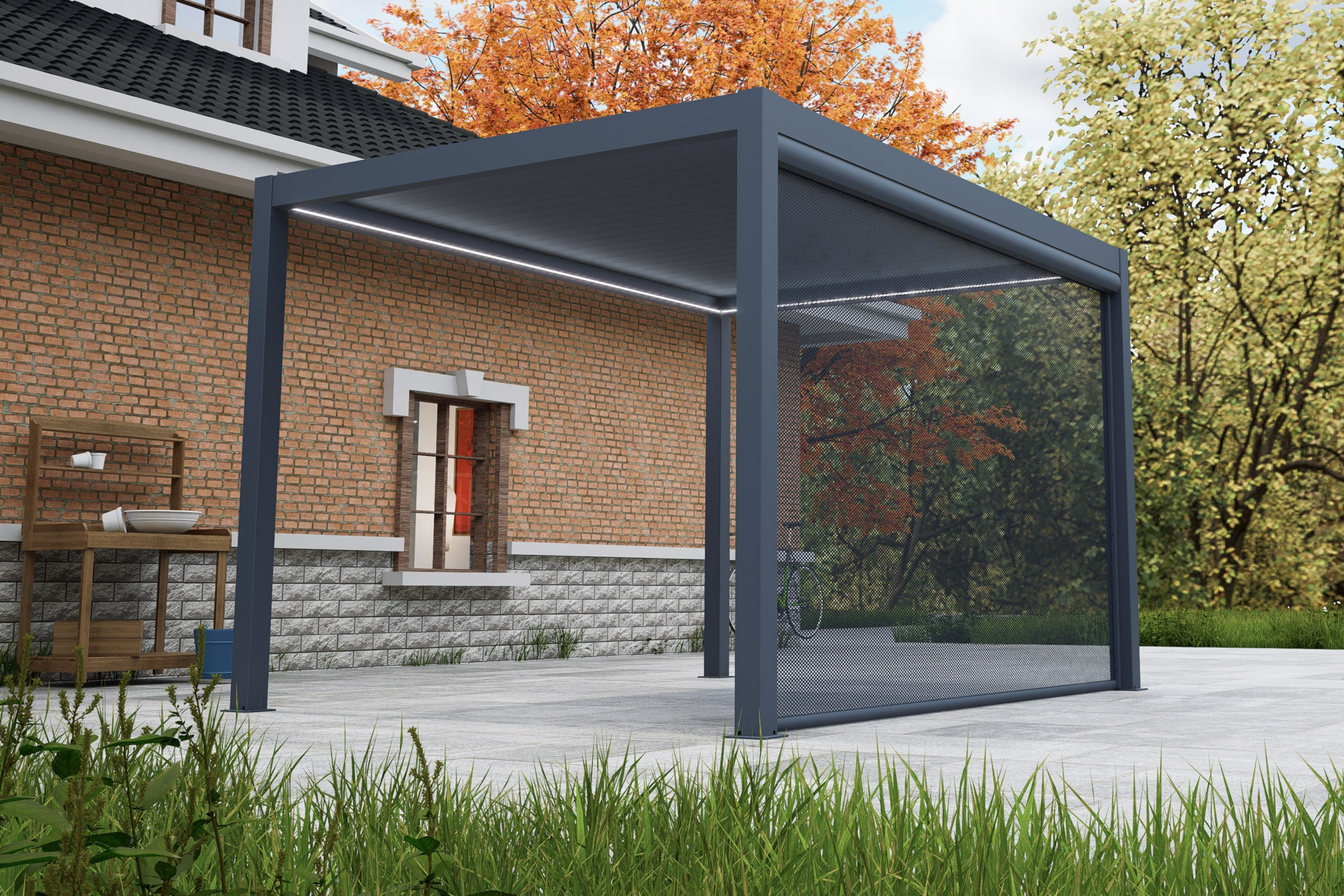 Roleta elektryczna do pergoli ogrodowej Schatler Nova Lux Alu 4 m