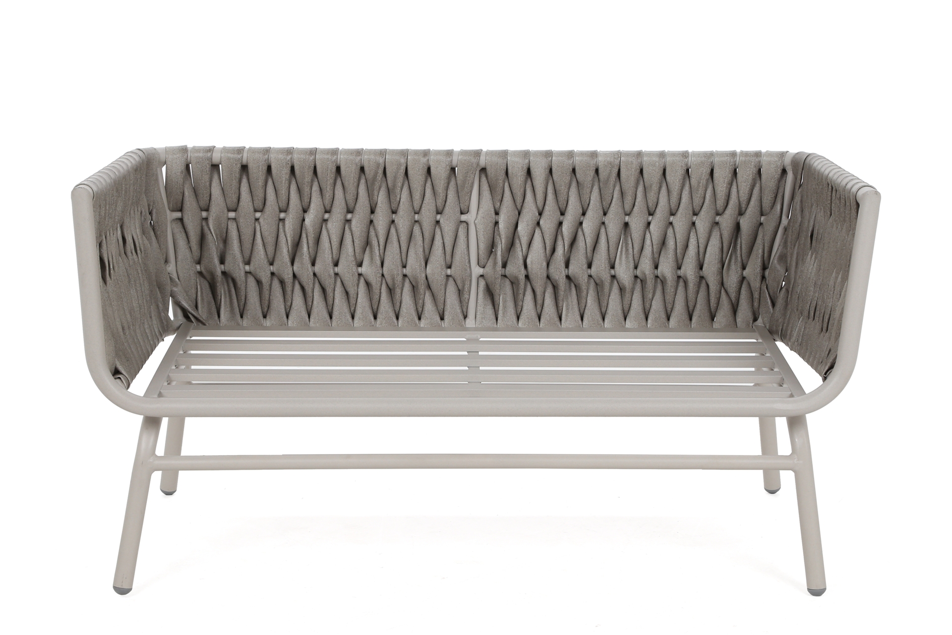 Zestaw mebli aluminiowych Tasos Cream / Latte - dla 4 osób  Meble ogrodowe technorattanowe Tasos Cream / Latte