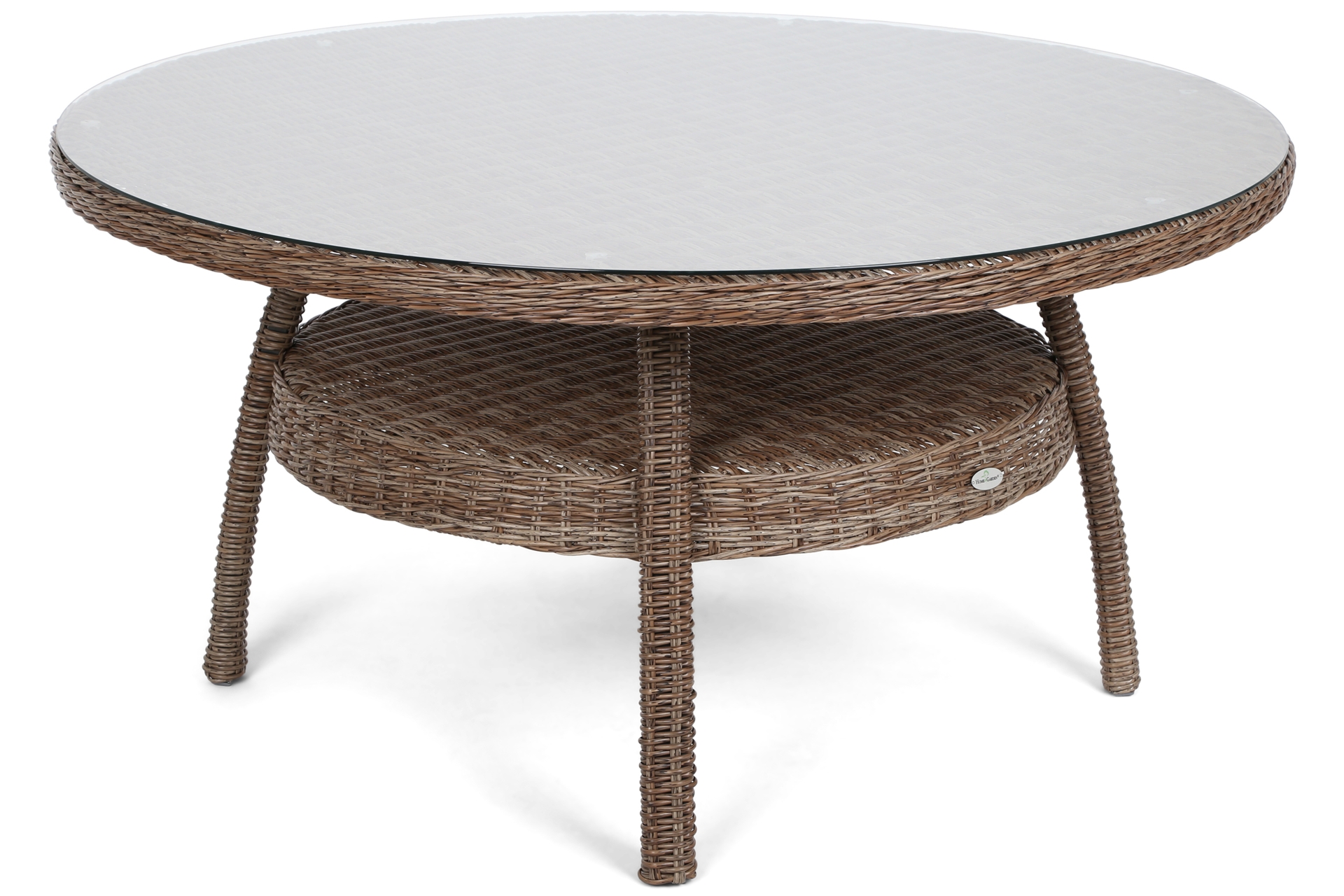 Meble ogrodowe technorattanowe Bristol Round Elegant 150 cm Ginger / Brown Melange - rude - dla 6 osób Meble ogrodowe technorattanowe Bristol Round Elegant 150 cm Ginger / Brown Melange 6+1