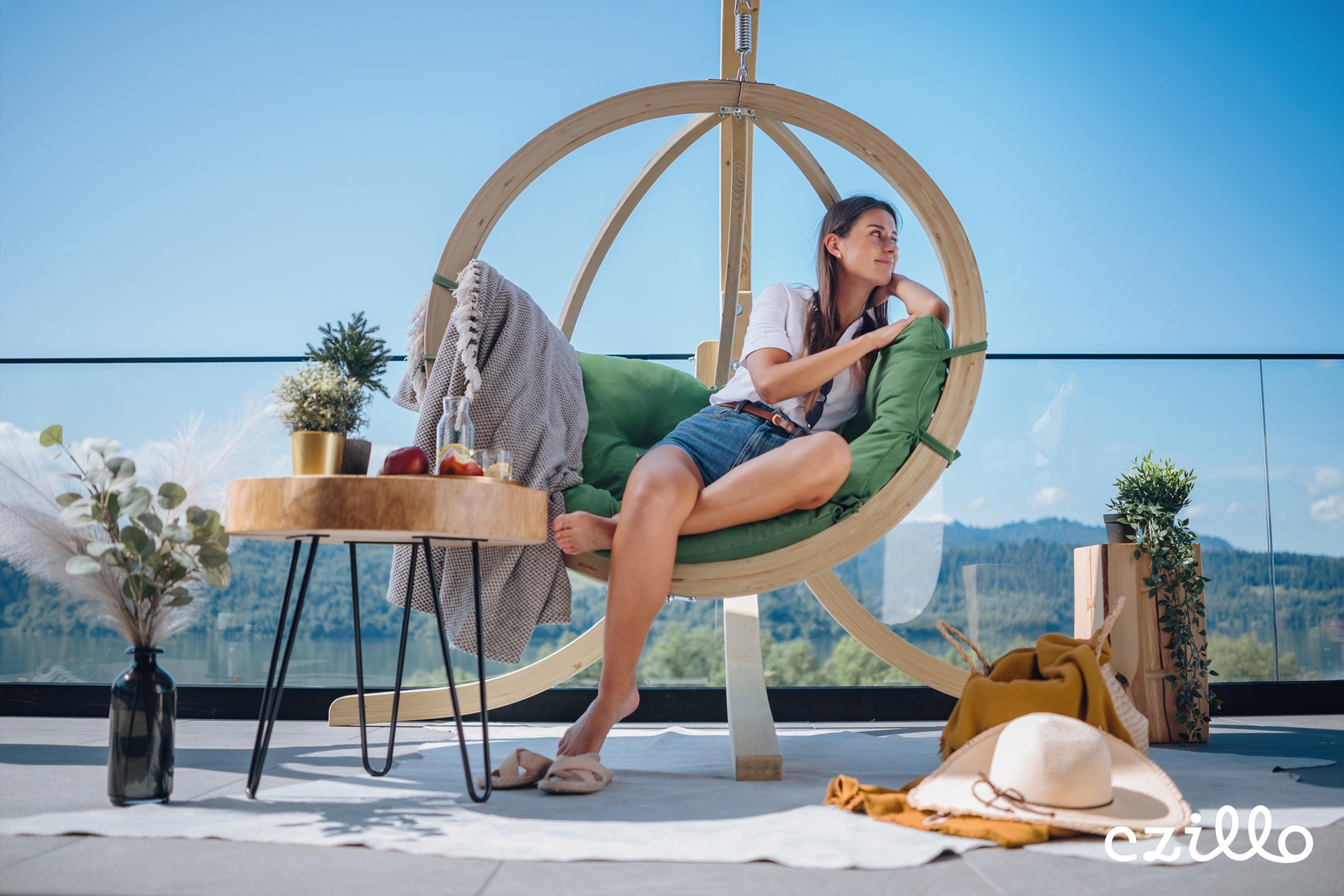 Fotel wiszący Timber Plus O-Zone Green