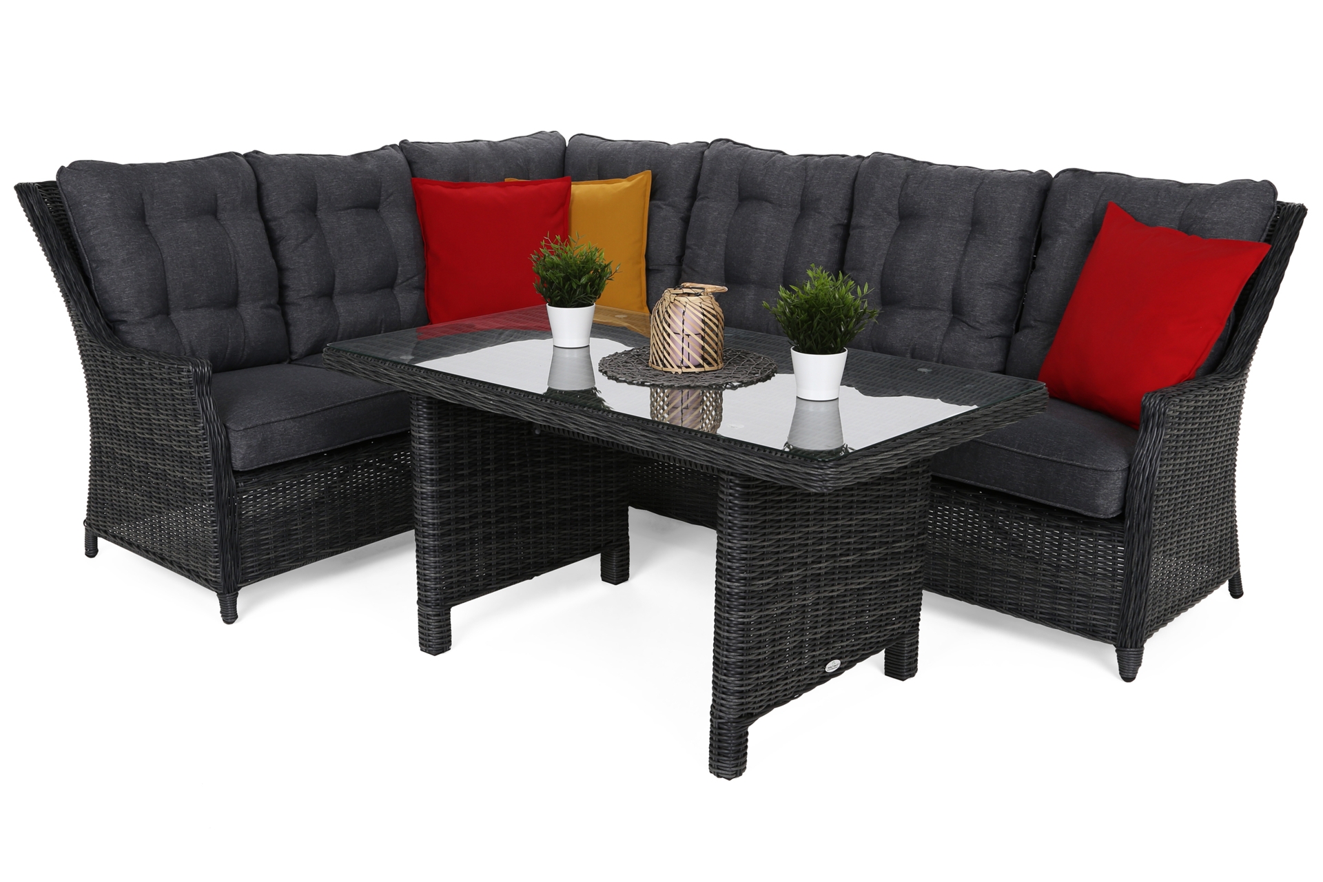 Narożnik technorattanowy lewy Alicante Grey / Grey Melange