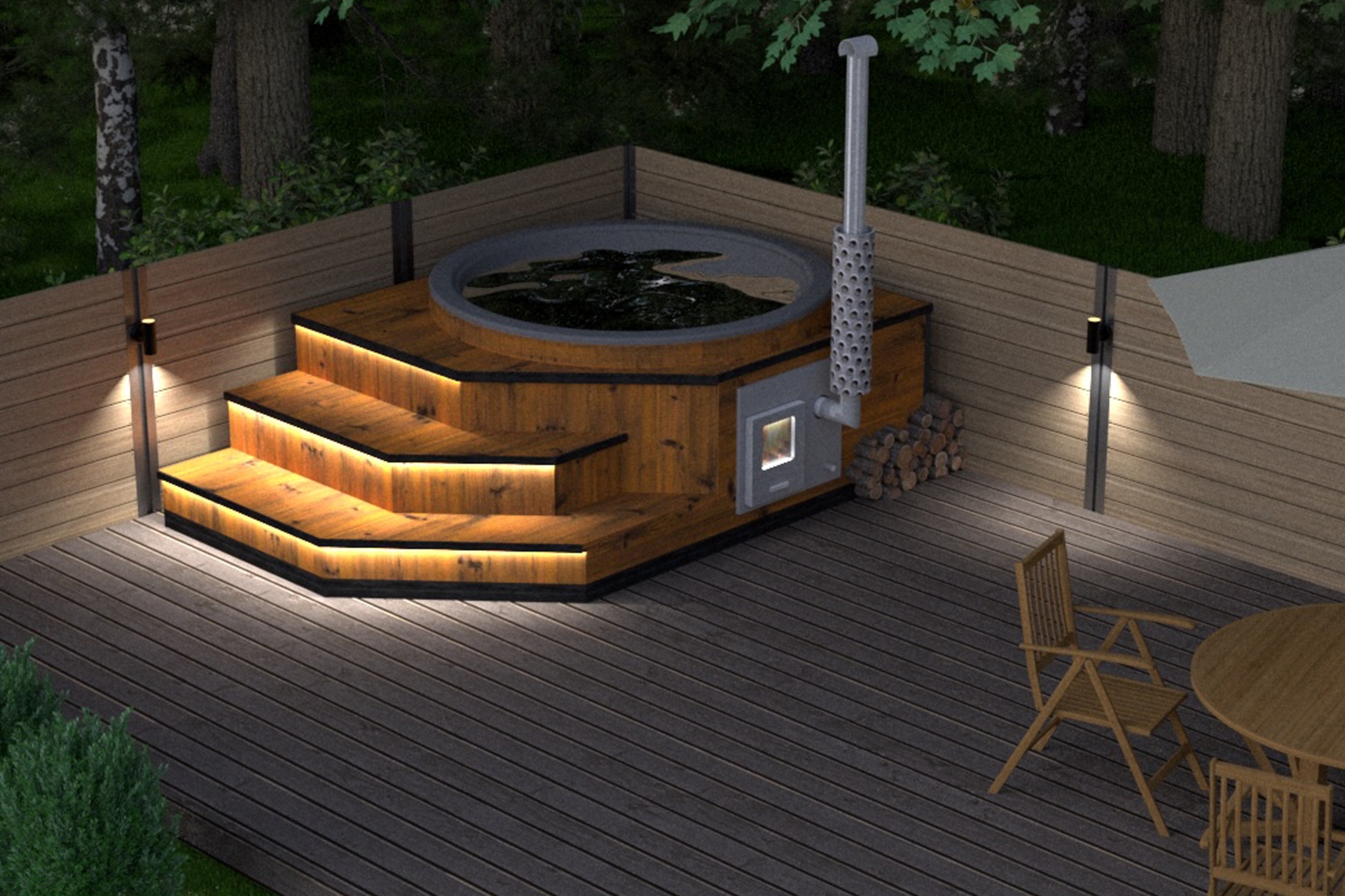 Balia ogrodowa Hobbit Lux Hot Tub 313 x 210 cm