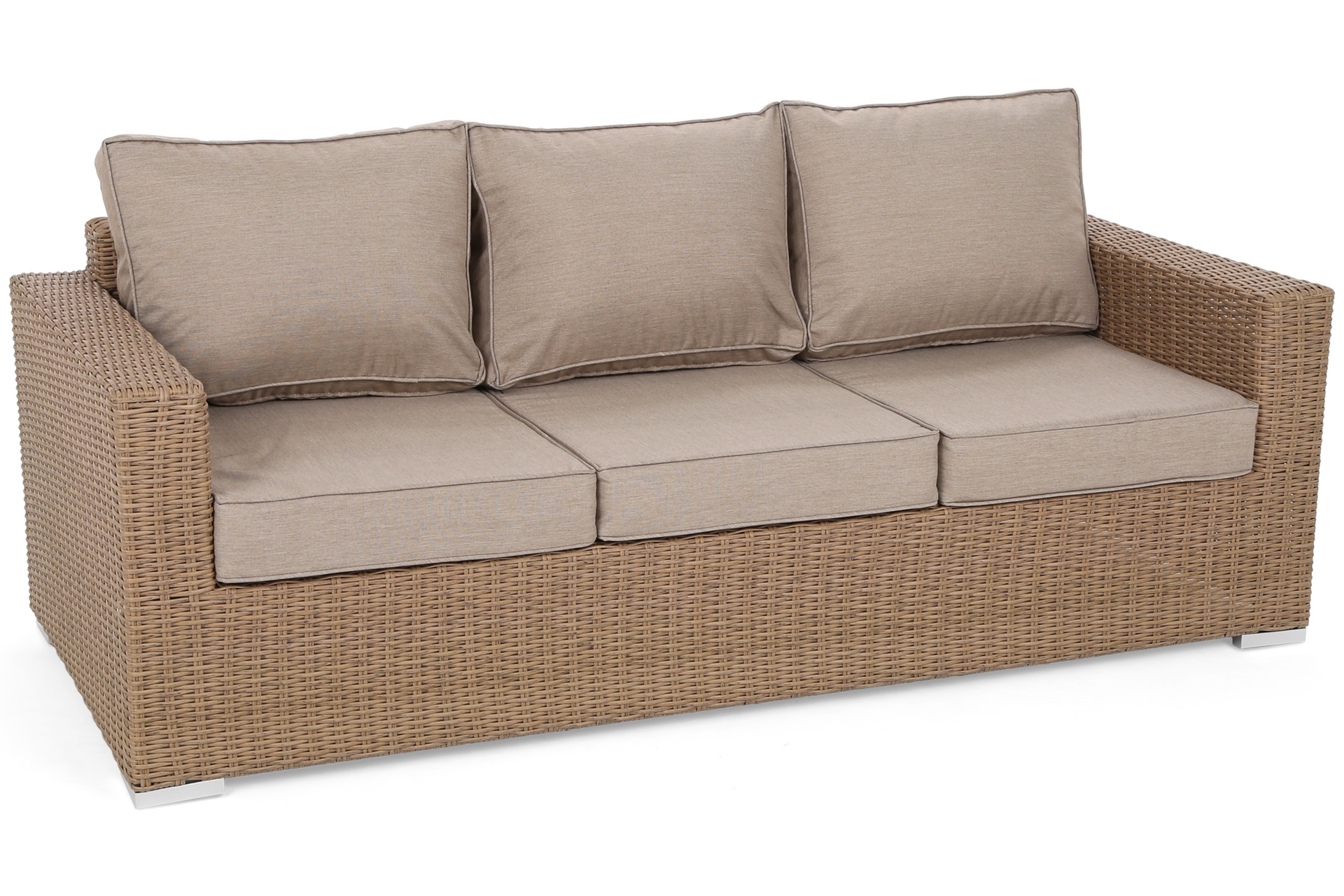 Meble ogrodowe technorattanowe Perugia Light Brown / Brown Melange - dla 8 osób Meble ogrodowe technorattanowe Perugia Light Brown / Brown Melange
