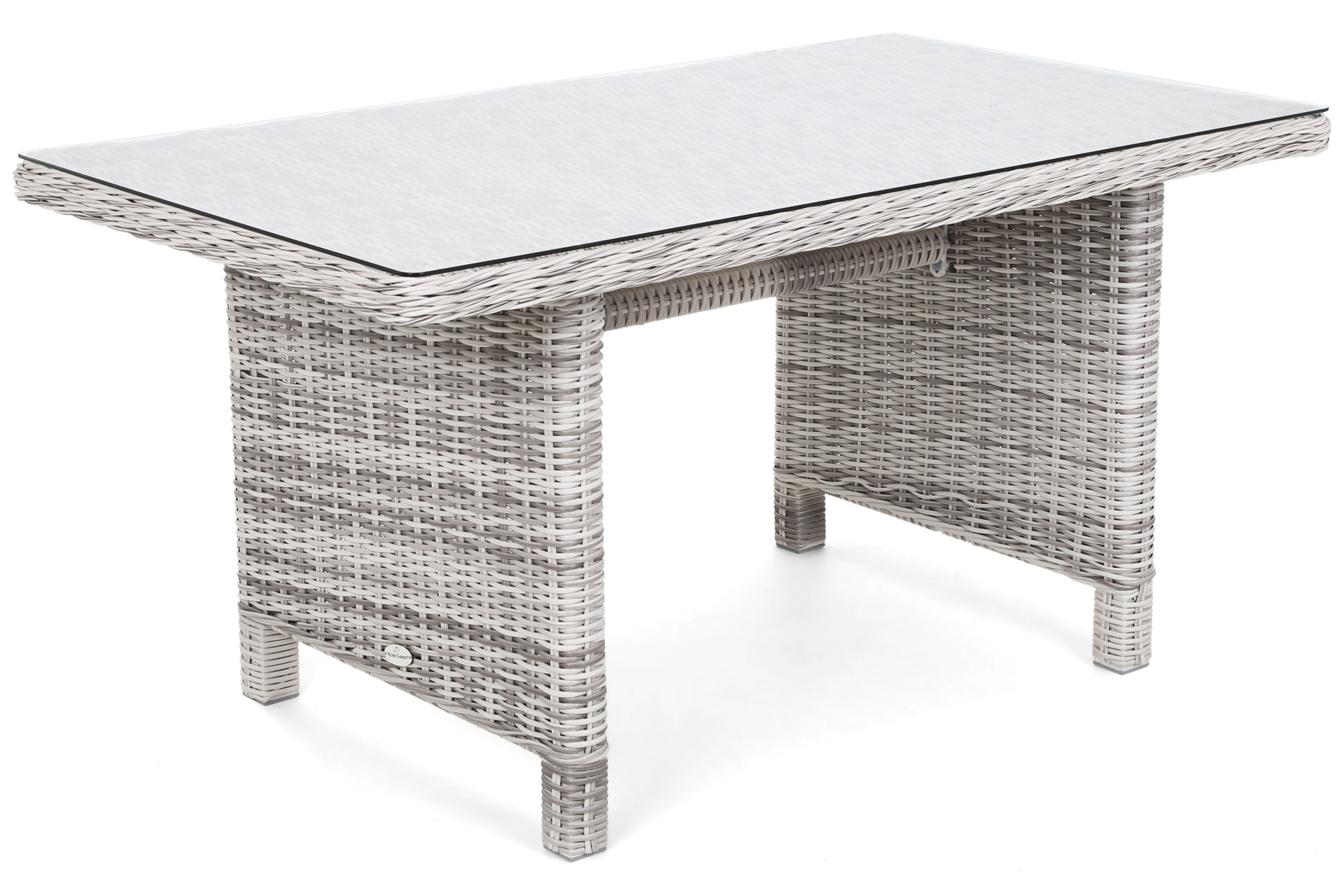 Narożne meble ogrodowe technorattanowe lewe California - jasnoszare - dla 8 osób Narożny zestaw mebli ogrodowych lewy California Light Grey / Grey Melange