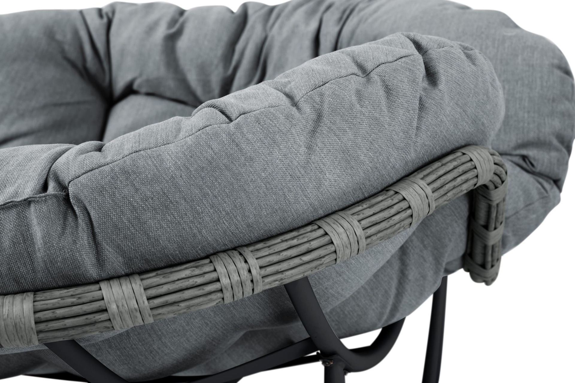 Fotel bujany ogrodowy szary Palermo Fotel technorattanowy Palermo Grey / Grey