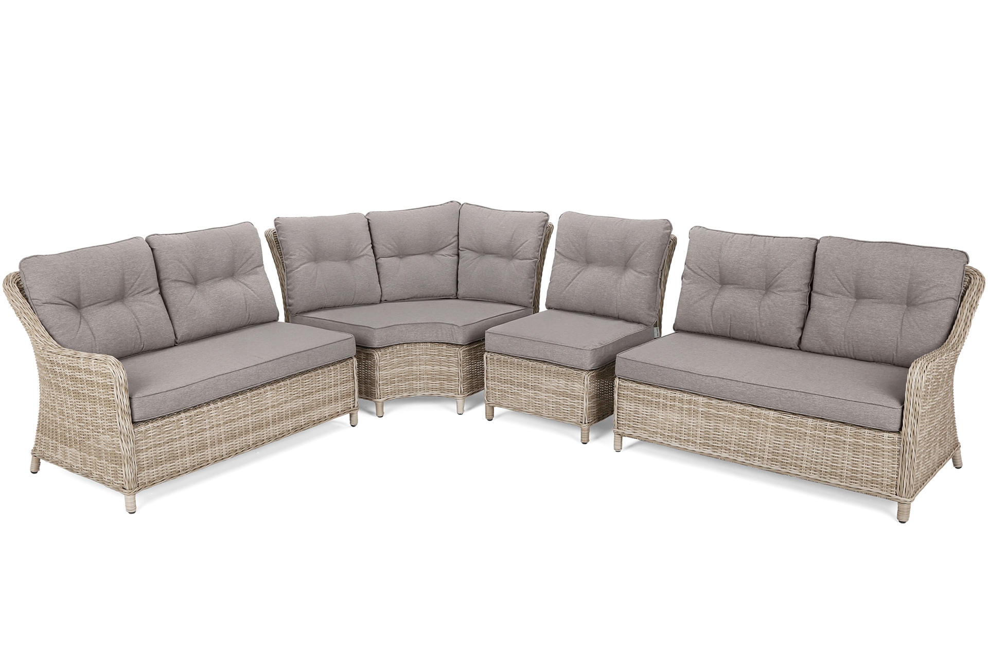 Narożne meble ogrodowe technorattanowe Windsor Beige / Beige Melange