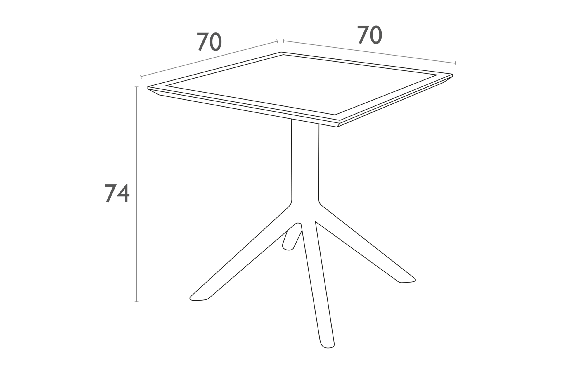 Stół Siesta Sky 70 cm White