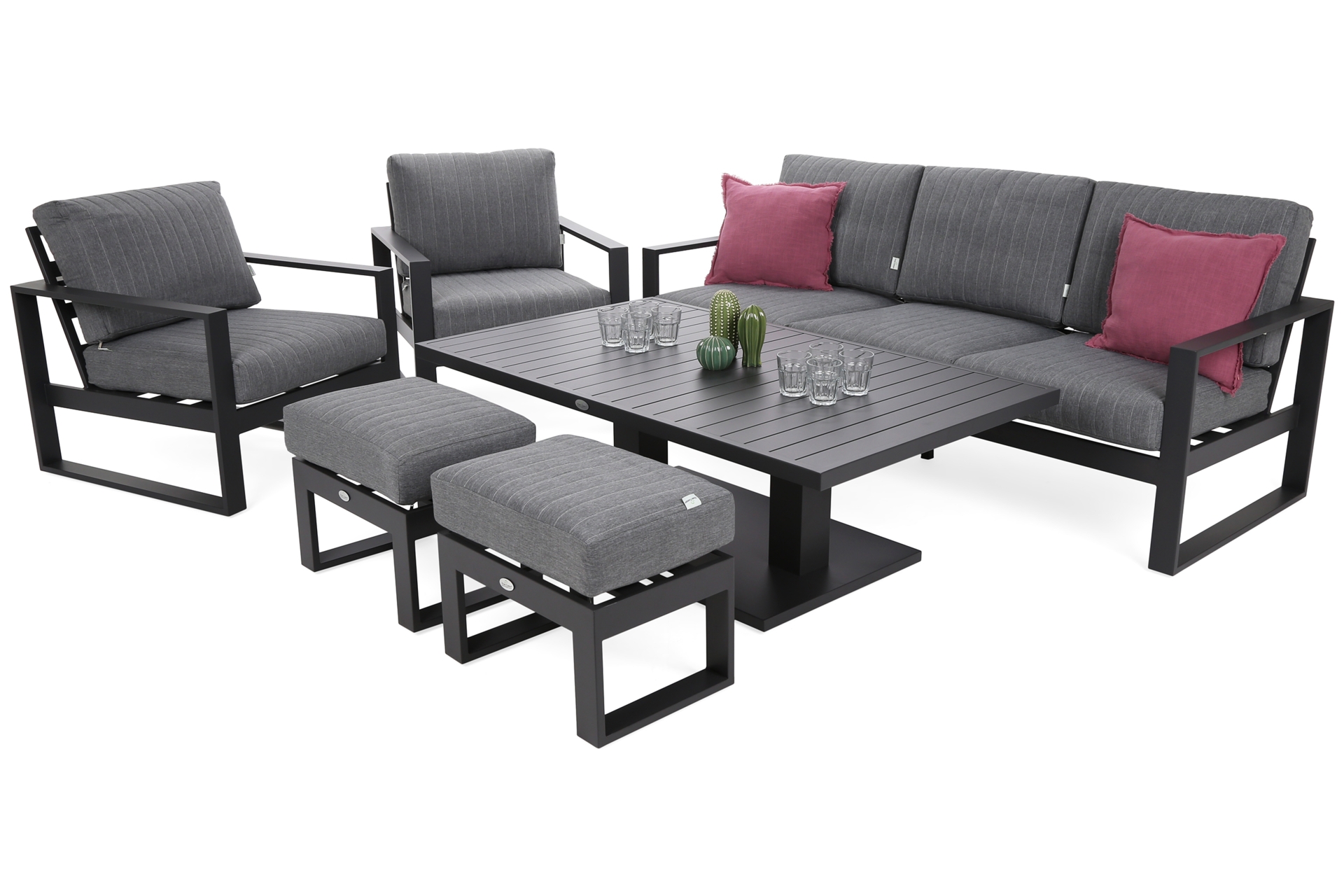 Meble ogrodowe aluminiowe Sorrento Grey / Grey Melange