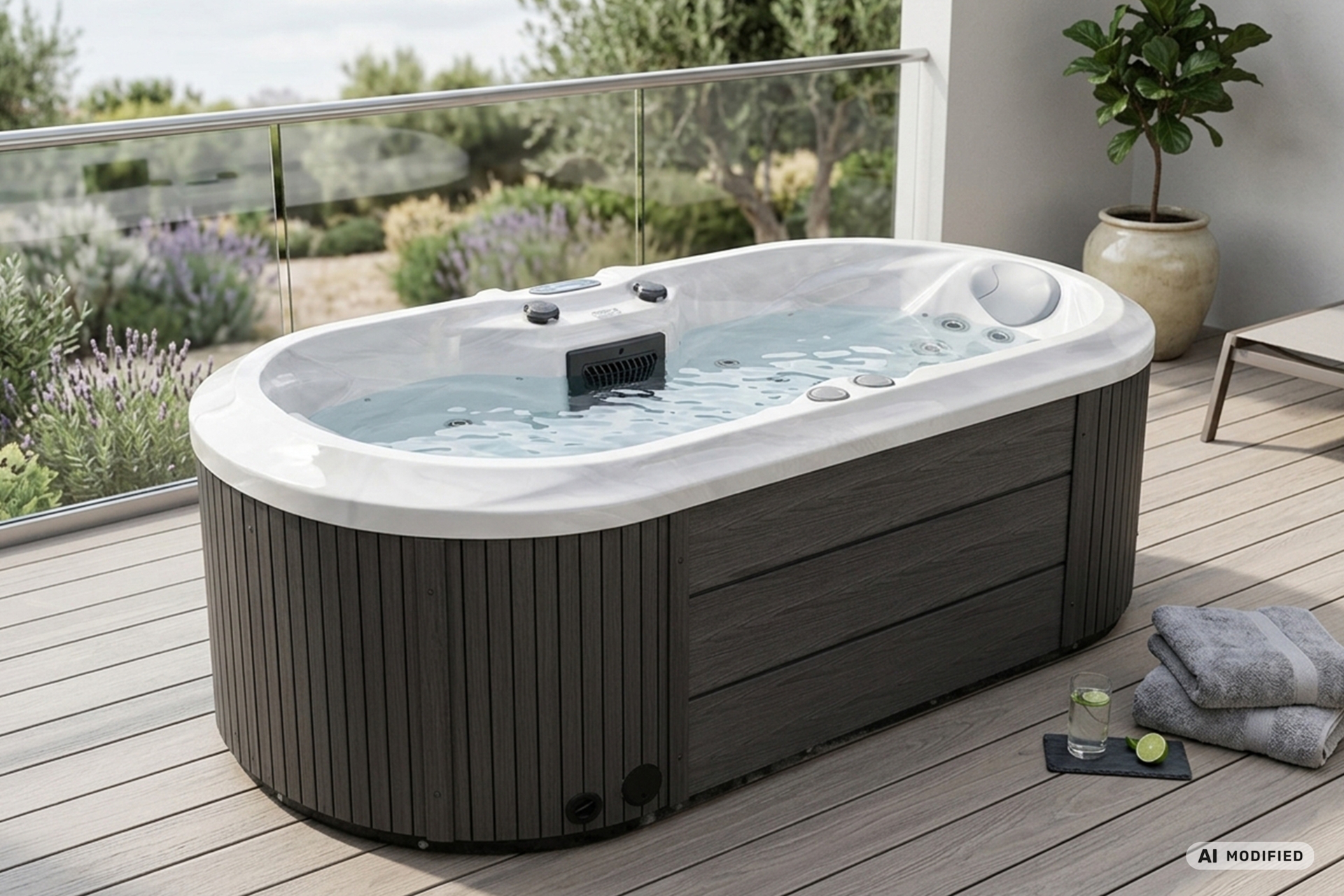 Wanna ogrodowa z hydromasażem Aquess Zenya 22501