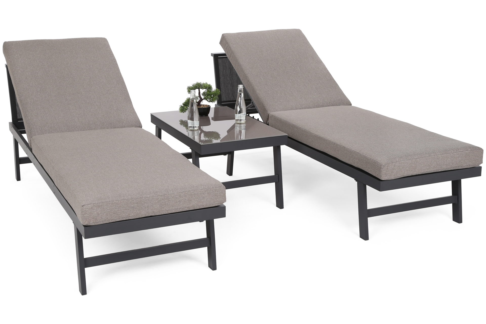 Narożnik ogrodowy aluminiowy Porto Grey / Taupe