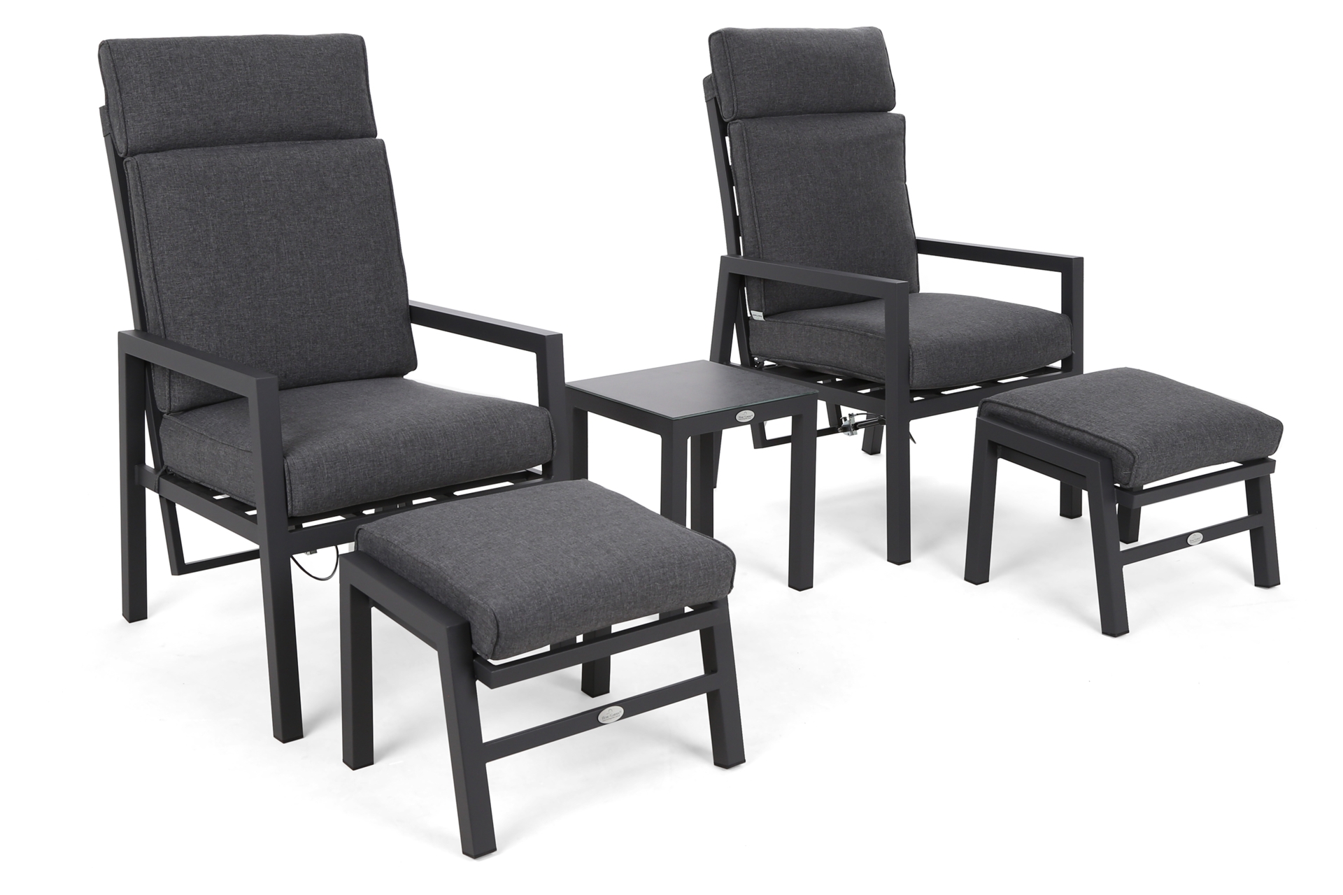 Meble ogrodowe aluminiowe Morton Dark Grey / Grey Melange