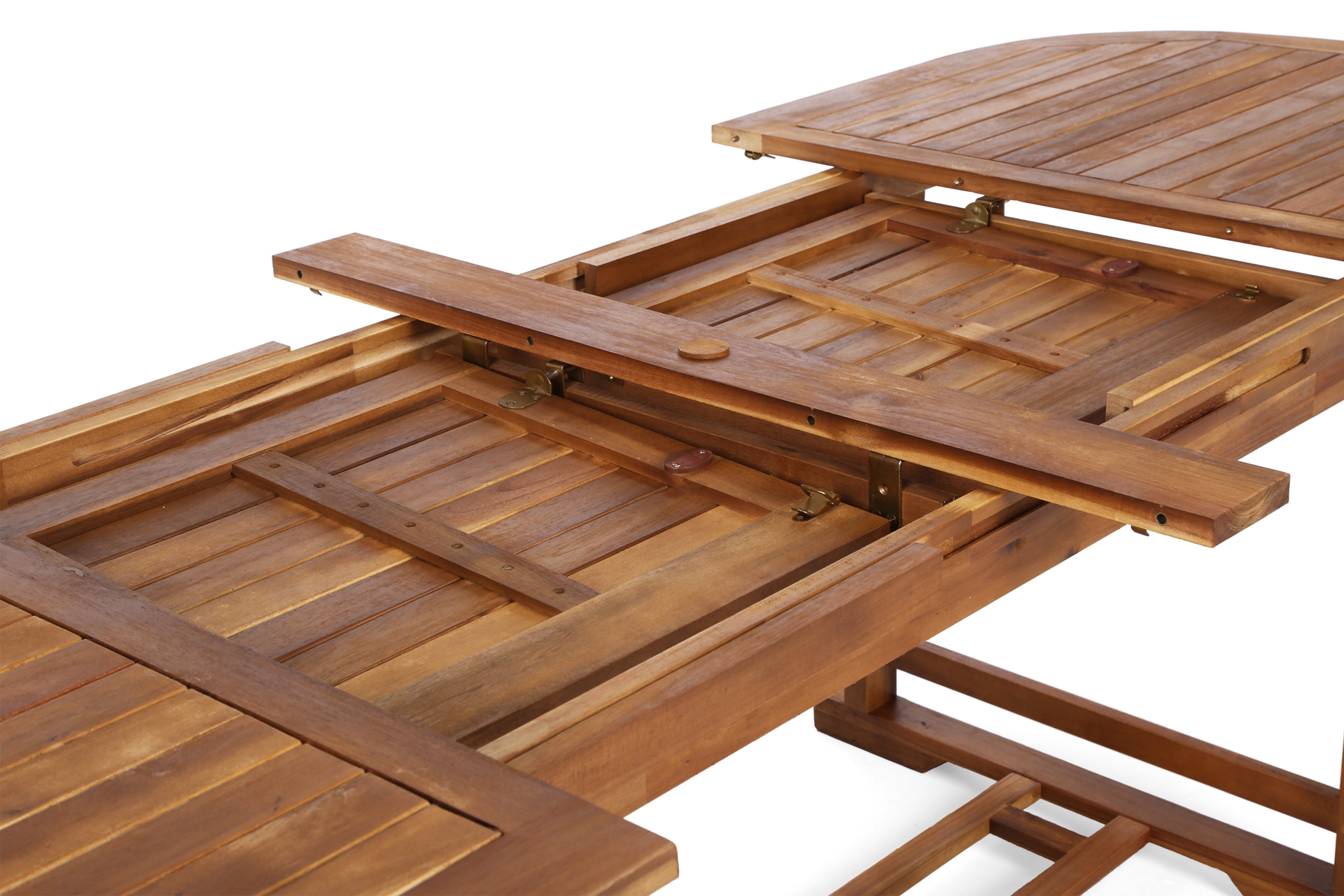 Meble ogrodowe drewniane Akacja Oval 165+60+60 cm 10+1