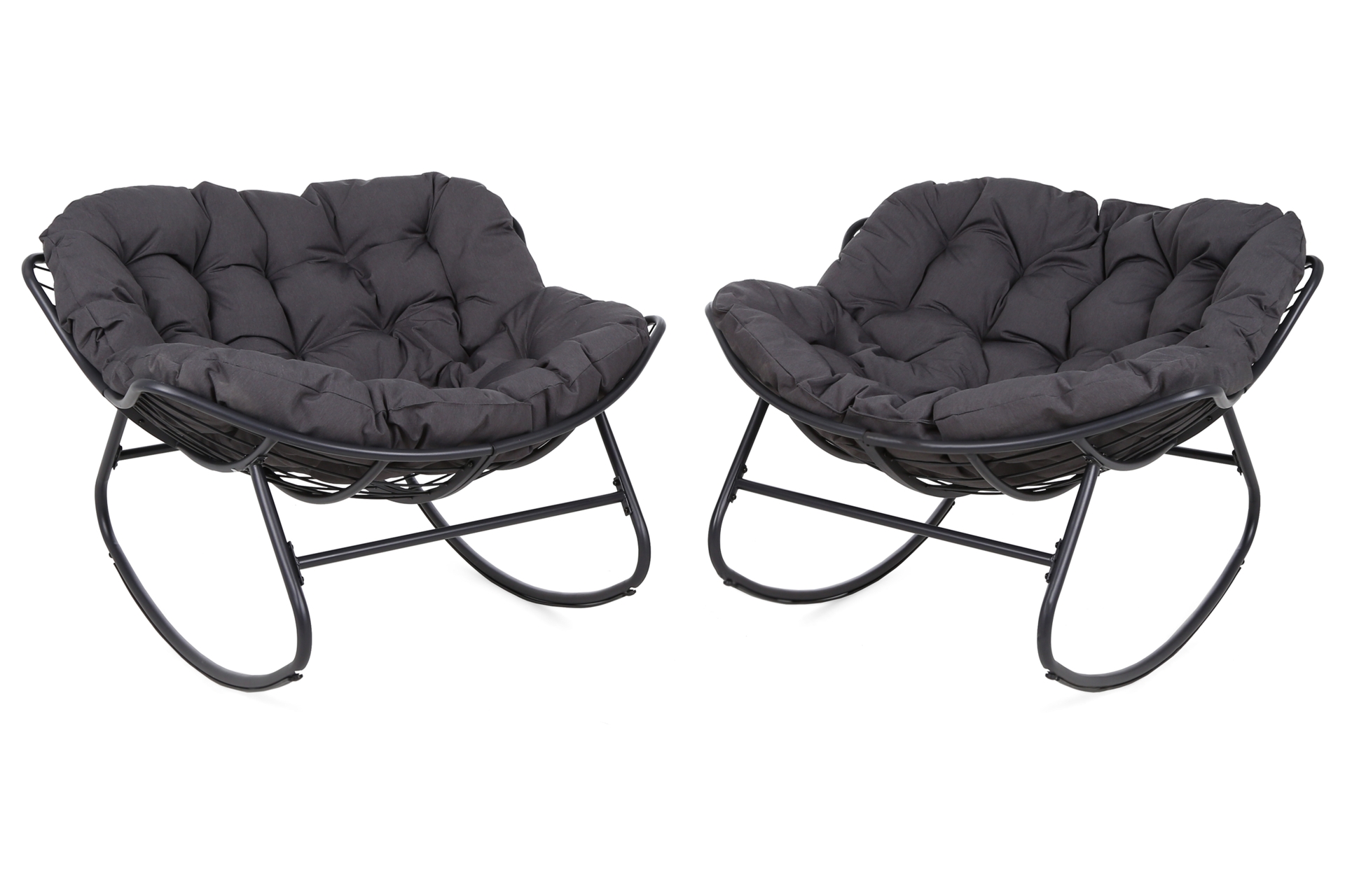 Zestaw foteli bujanych Bari Grey / Grey Melange