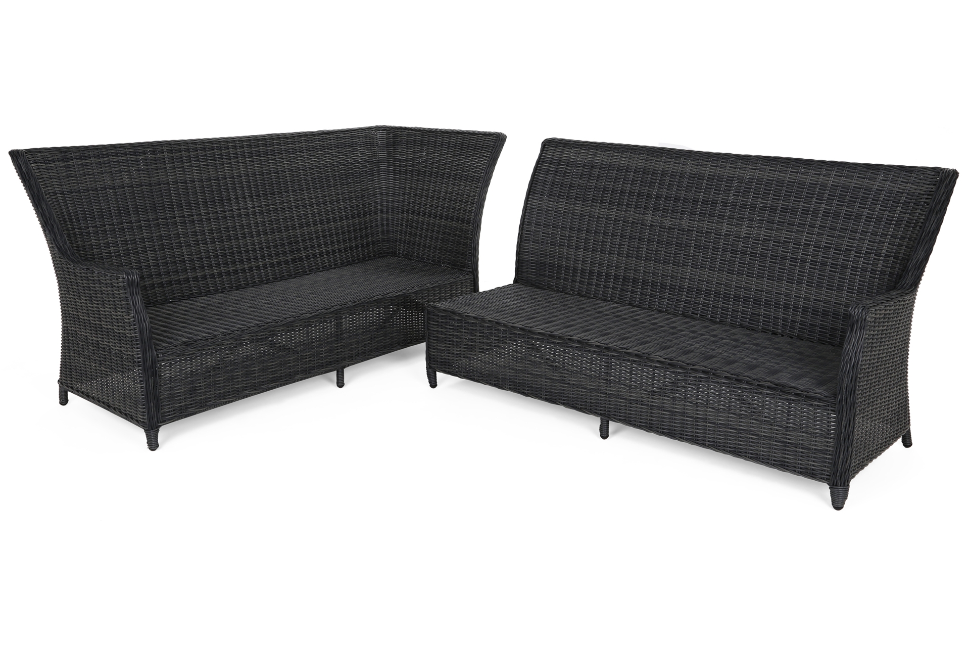 Narożnik technorattanowy lewy Alicante Grey / Grey Melange