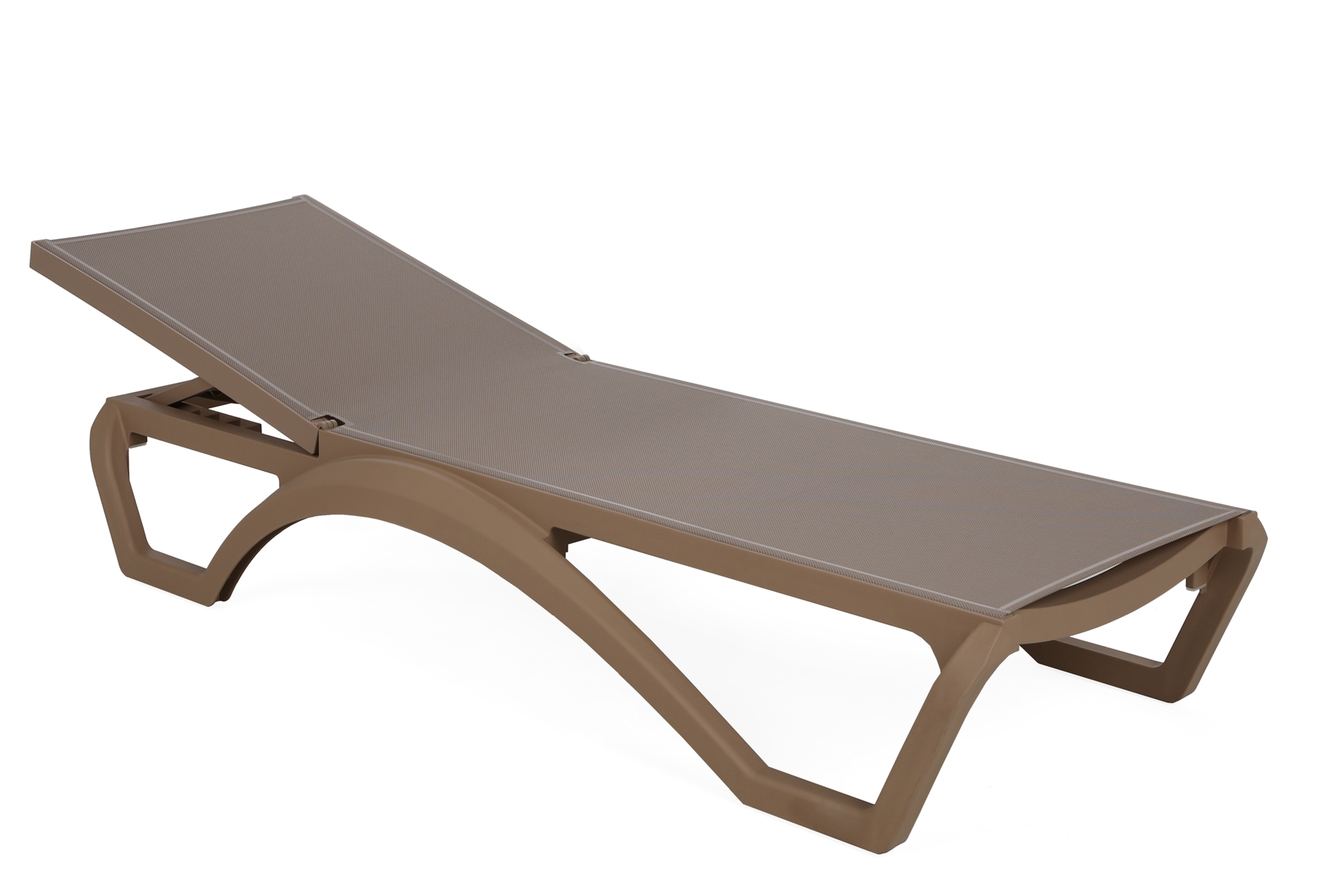 Zestaw leżaków ogrodowych Monako Taupe / Taupe ze stolikiem 