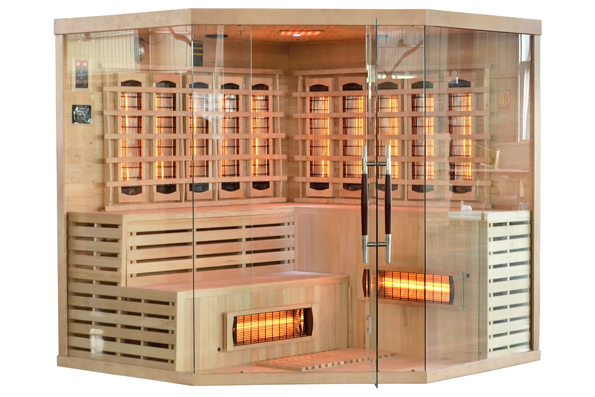 Sauna infrared narożna EA5R Natural z koloroterapią powystawowa