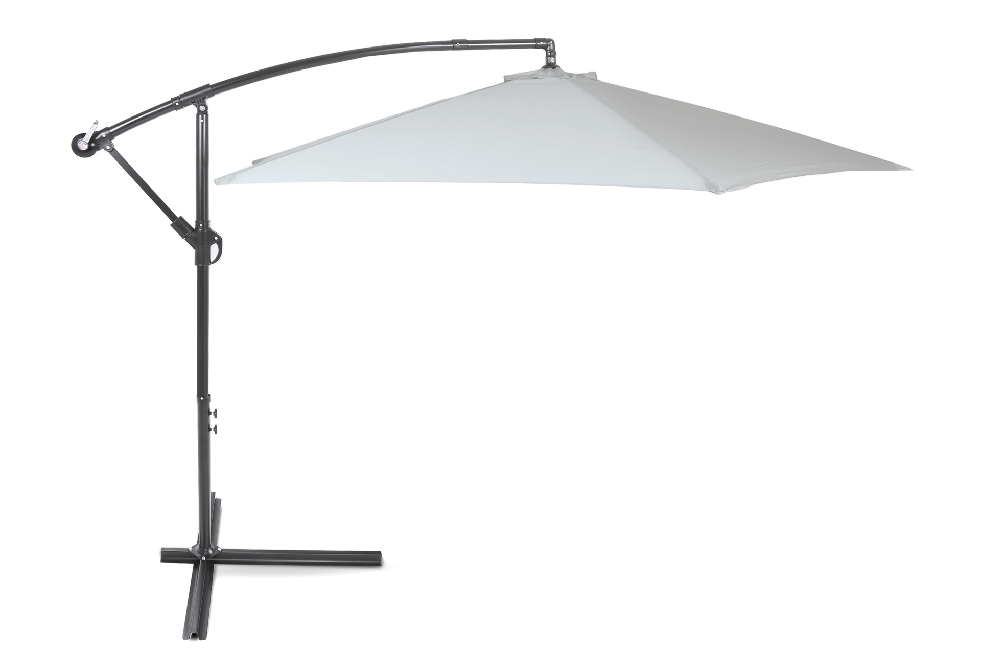 Parasol ogrodowy Malabo 300 cm Grey / Light Grey z podstawą
