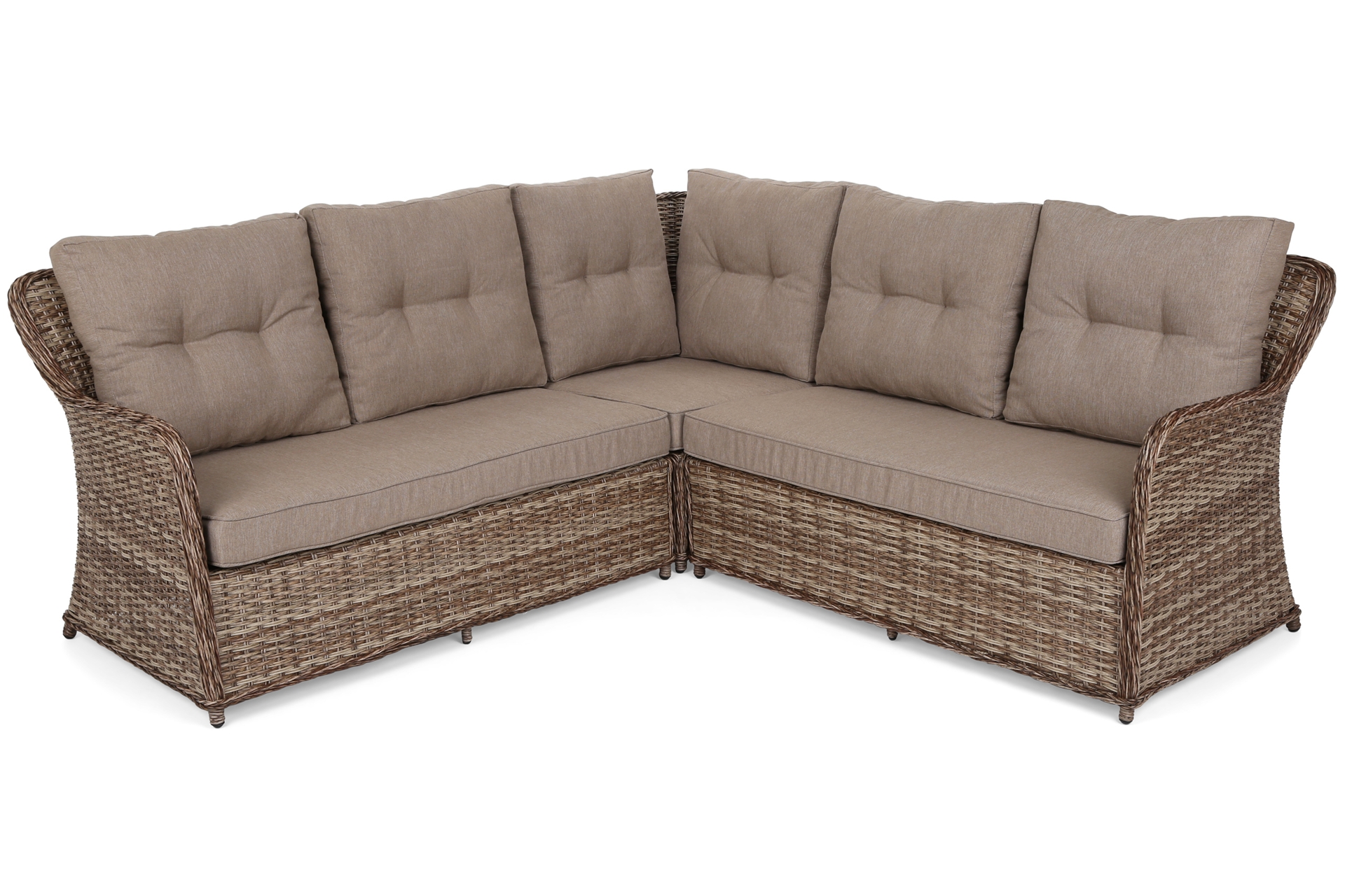 Narożny zestaw mebli ogrodowych Bergamo Ginger / Brown Melange