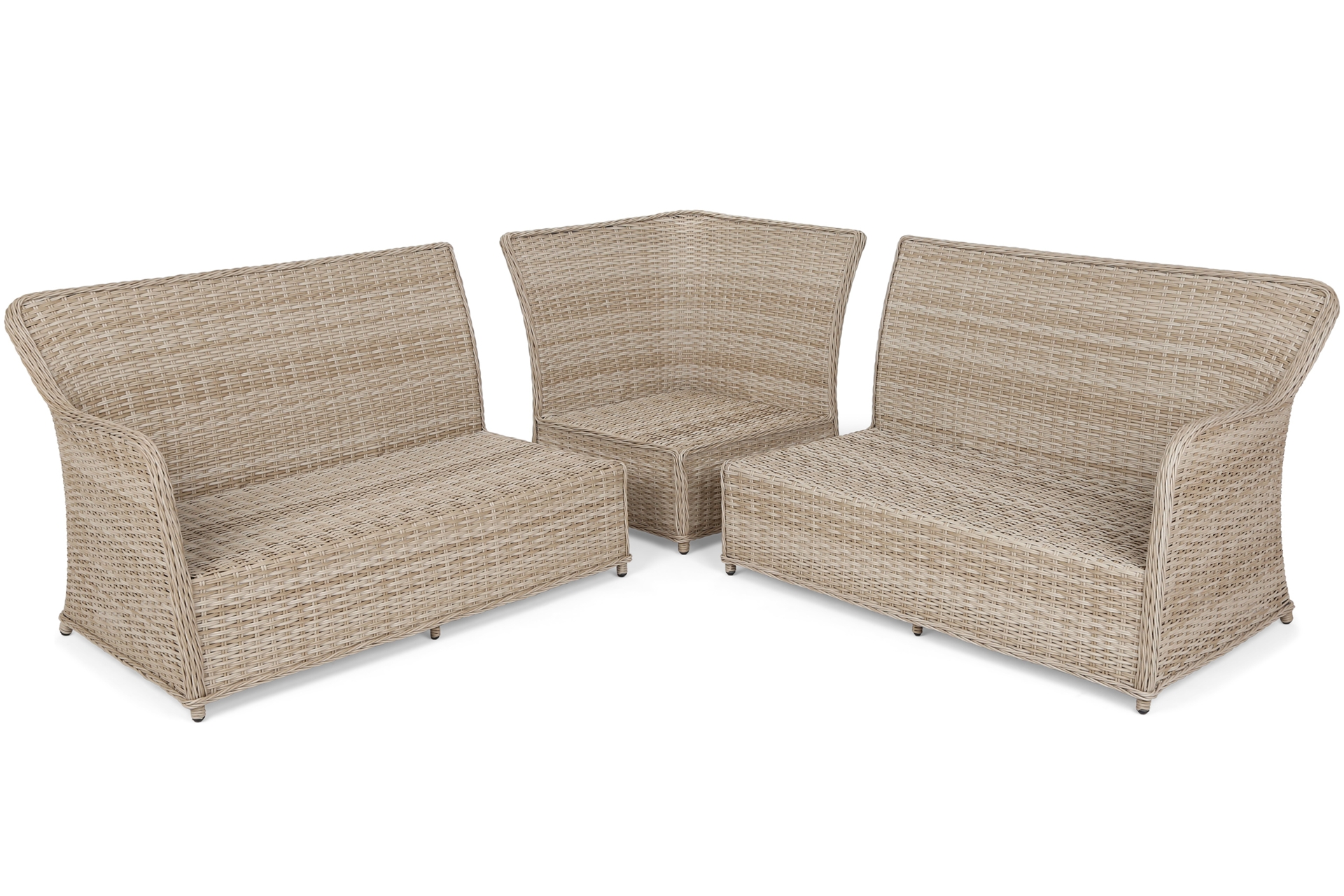 Narożny zestaw mebli ogrodowych Bergamo Beige / Beige Melange