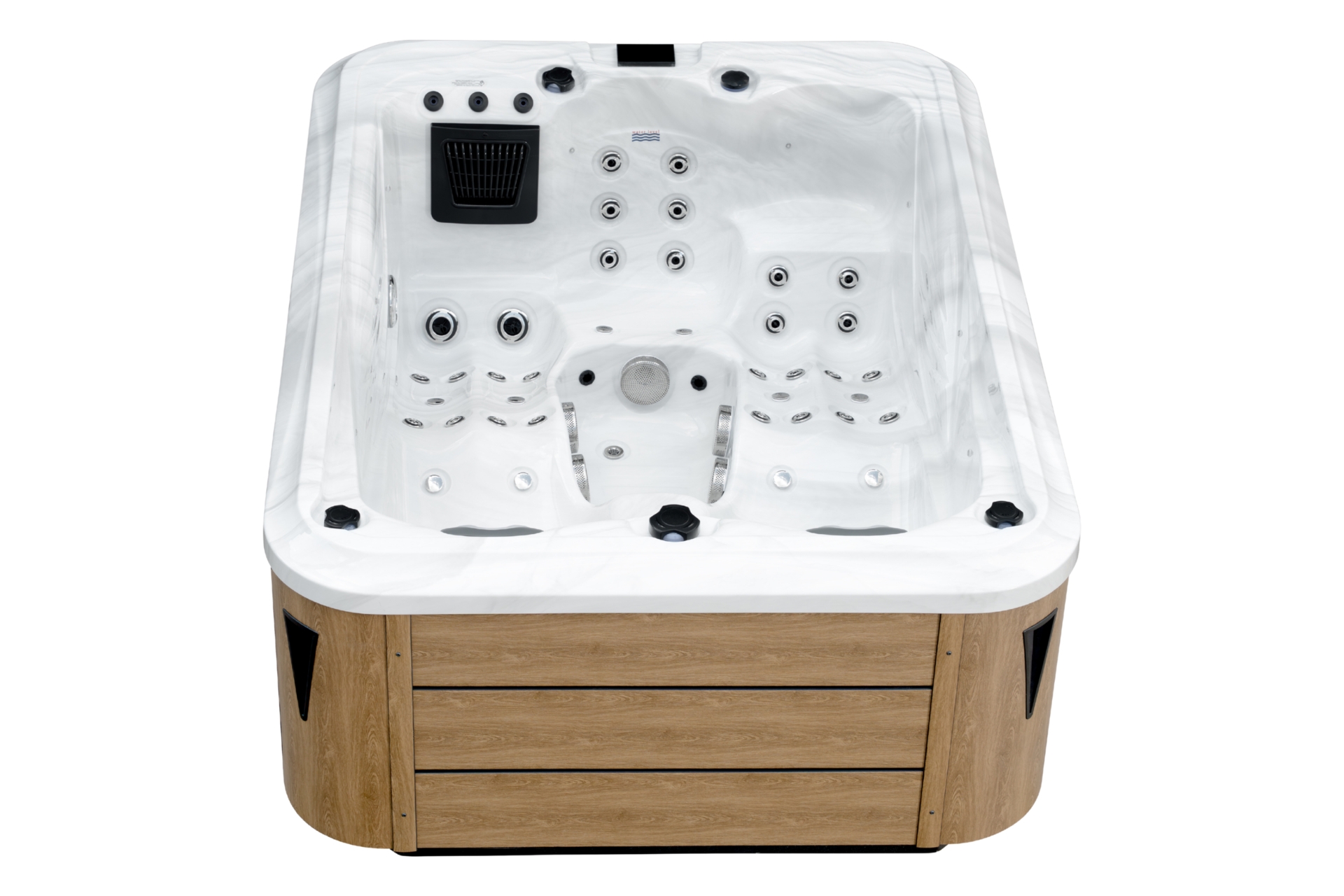 Wanna ogrodowa z hydromasażem Aquess Nevara 2752 3-osobowa Brown