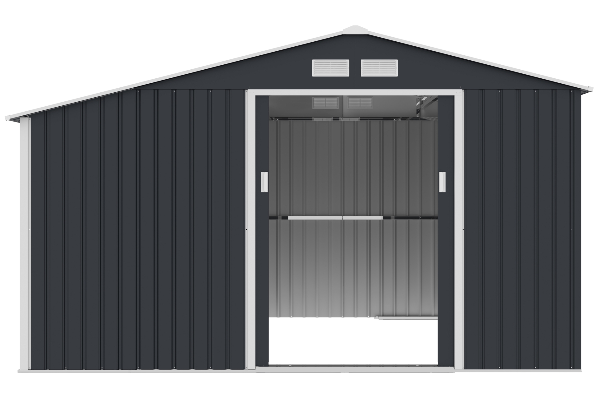 Domek narzędziowy Stockholm 342 x 255 cm Grey z drewutnią