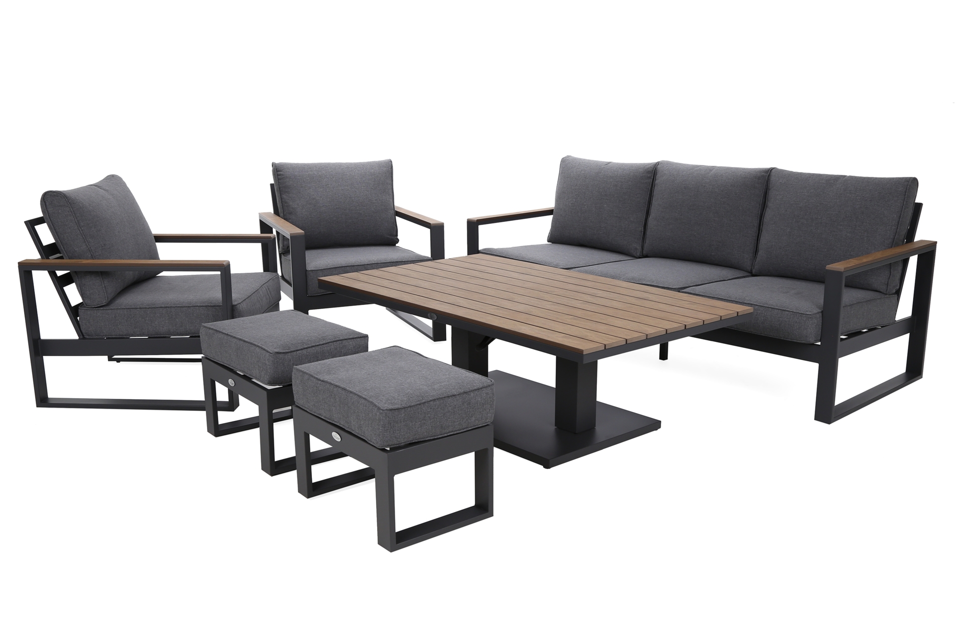 Meble ogrodowe aluminiowe Sorrento Polywood Grey / Grey Melange