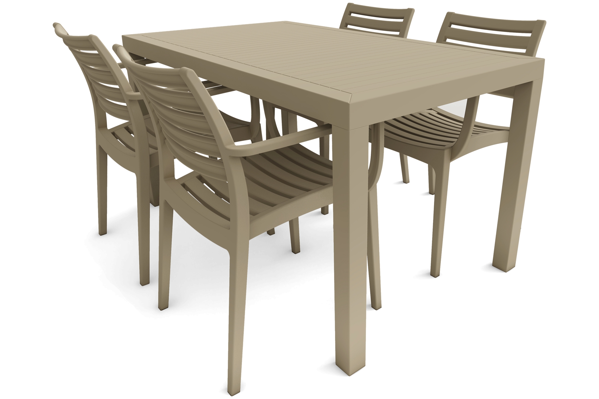 Meble ogrodowe Siesta Artemis Ares 140 cm Taupe 4+1