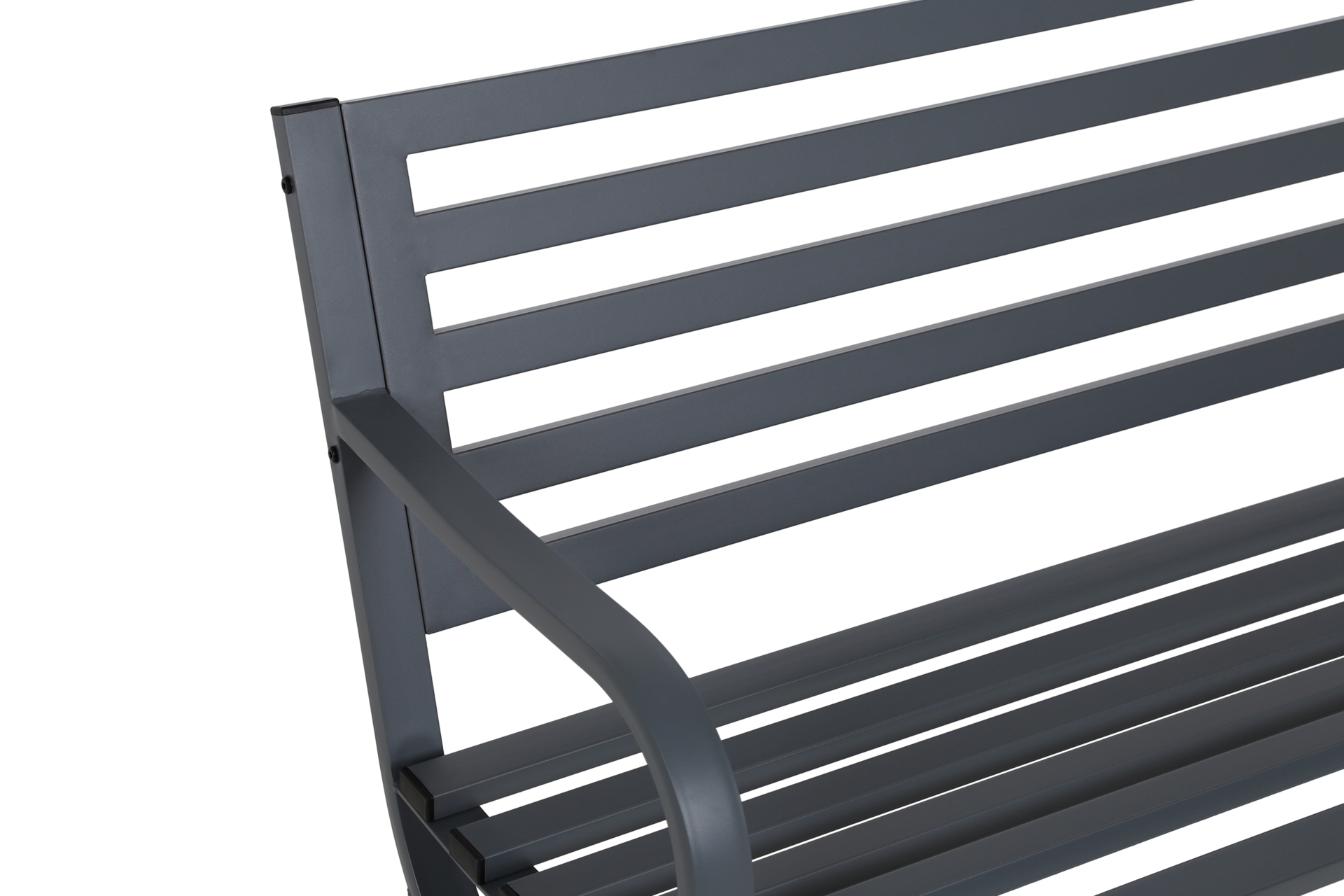 Ławka ogrodowa metalowa Simple szara Ławka ogrodowa metalowa Simple Grey