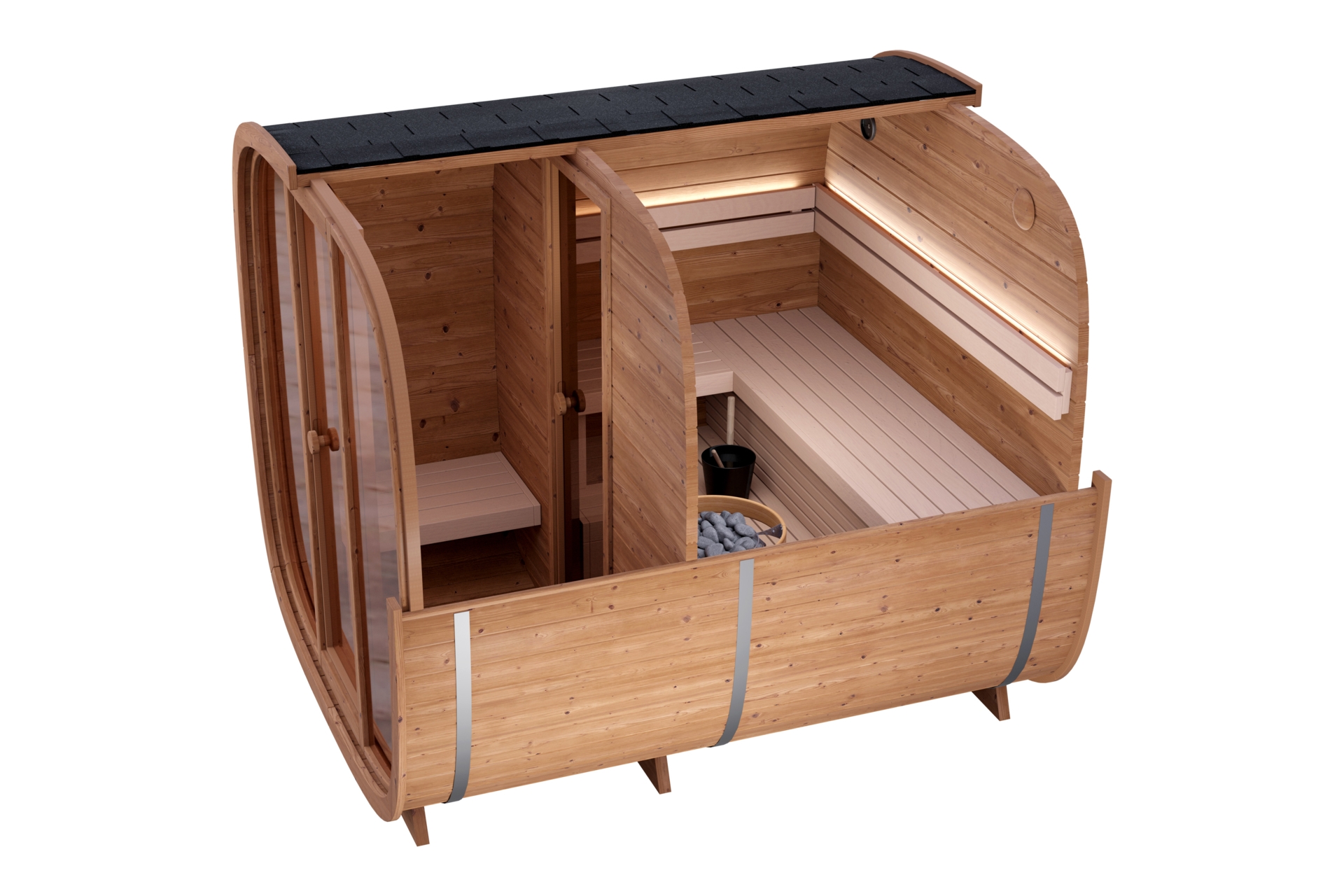 Sauna fińska zewnętrzna Leil® Saunas Dice Dual 4-osobowa
